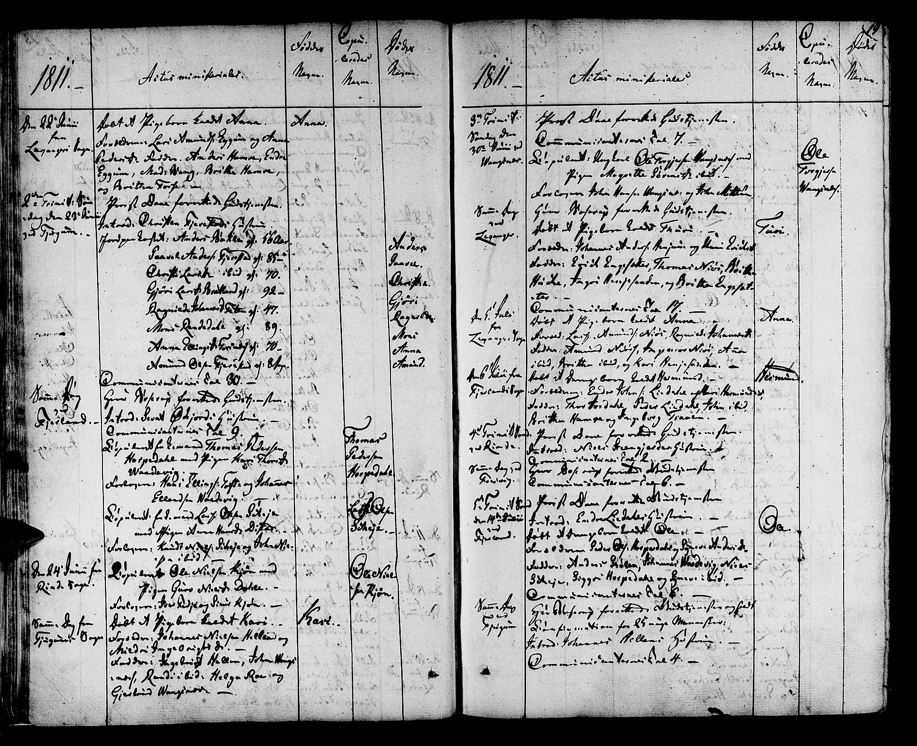 Leikanger sokneprestembete, SAB/A-81001: Parish register (official) no. A 6, 1810-1838, p. 19