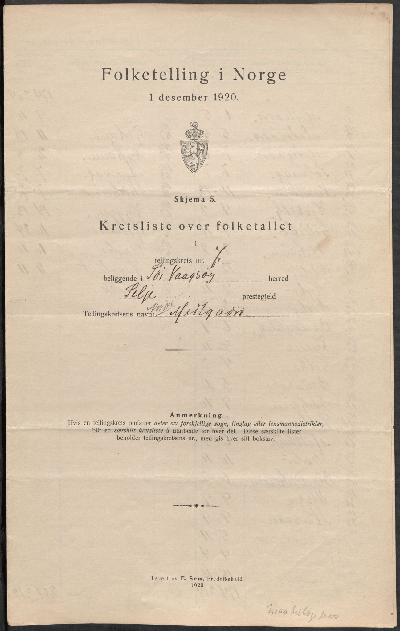 SAB, 1920 census for Sør-Vågsøy, 1920, p. 23