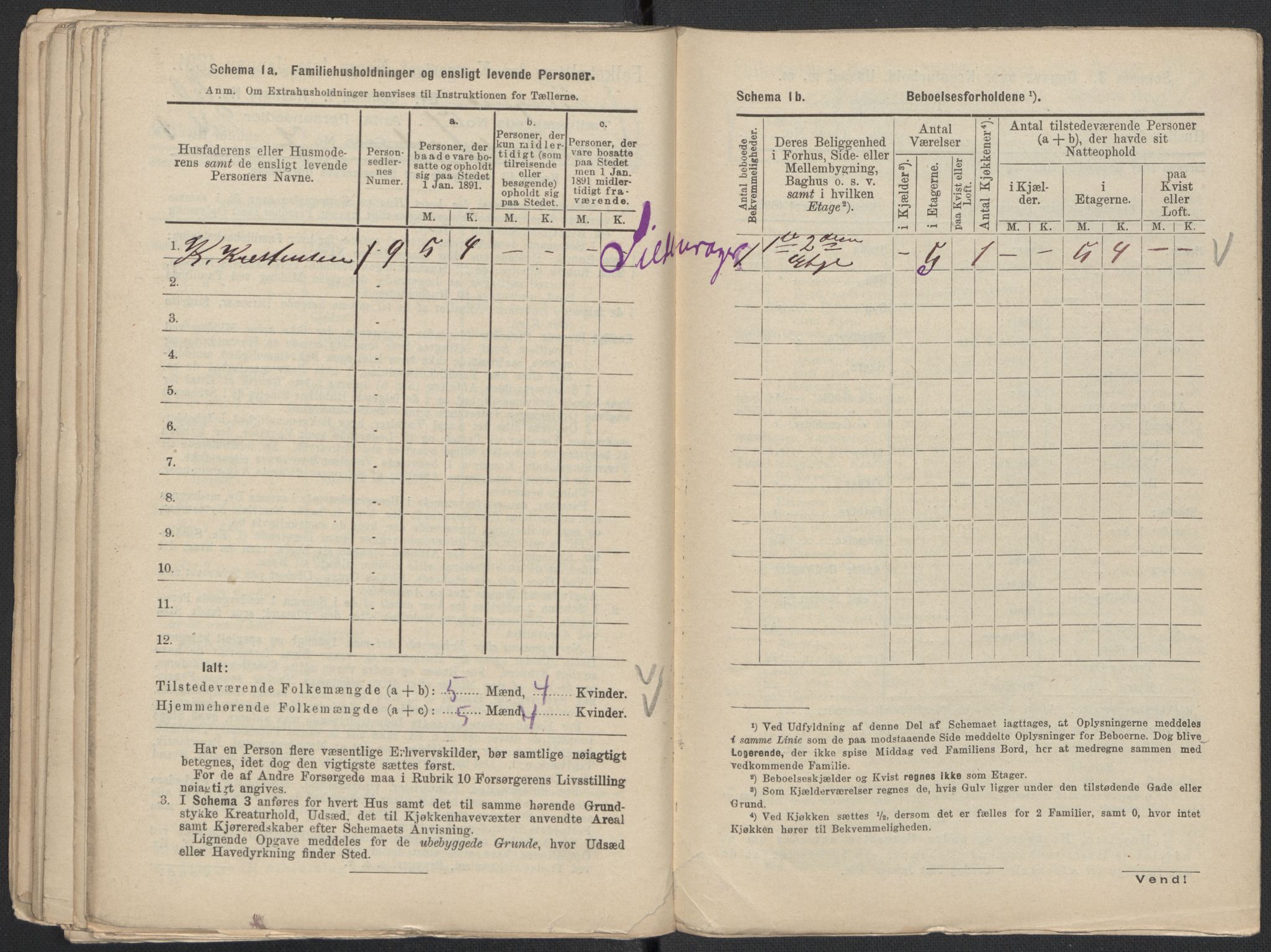 RA, 1891 Census for 1301 Bergen, 1891, p. 8441