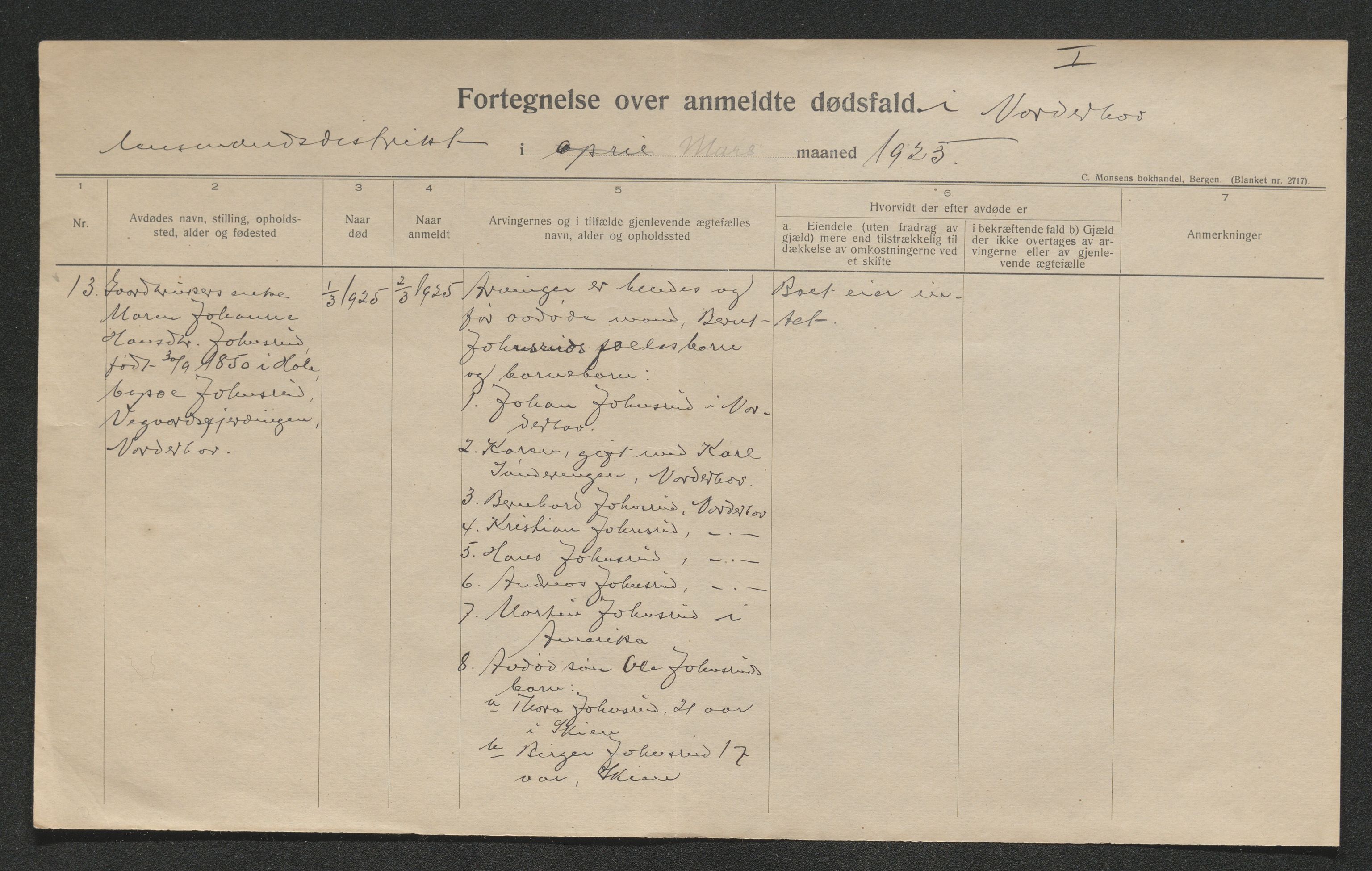 Ringerike sorenskriveri, AV/SAKO-A-105/H/Ha/Hab/L0013: Dødsfallslister Norderhov, 1924-1930
