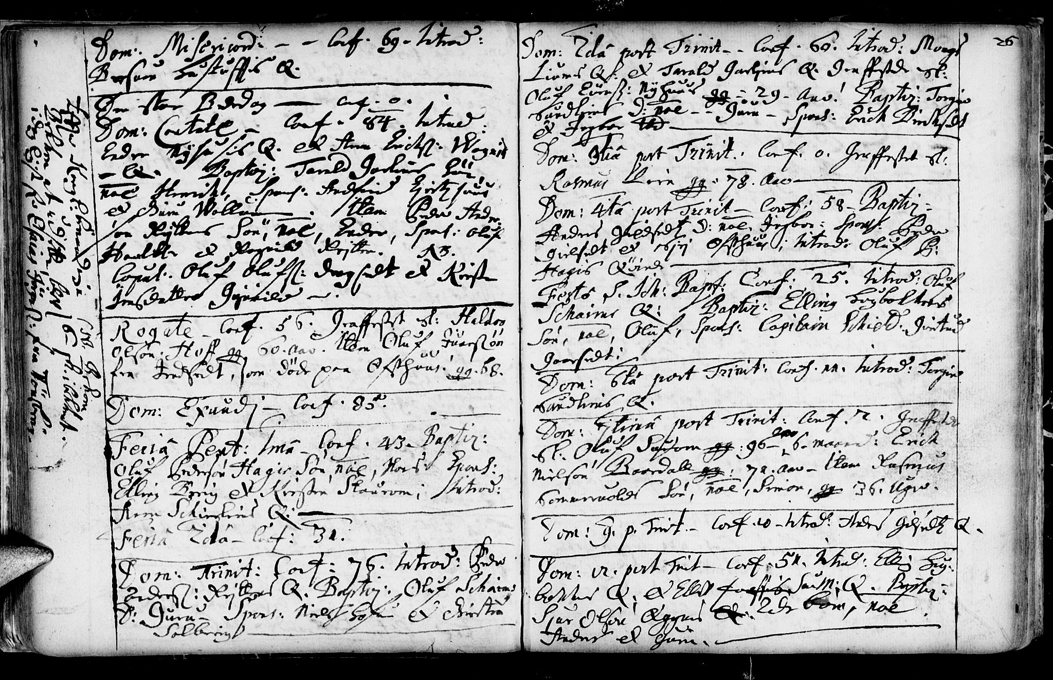 Ministerialprotokoller, klokkerbøker og fødselsregistre - Sør-Trøndelag, SAT/A-1456/689/L1036: Parish register (official) no. 689A01, 1696-1746, p. 26