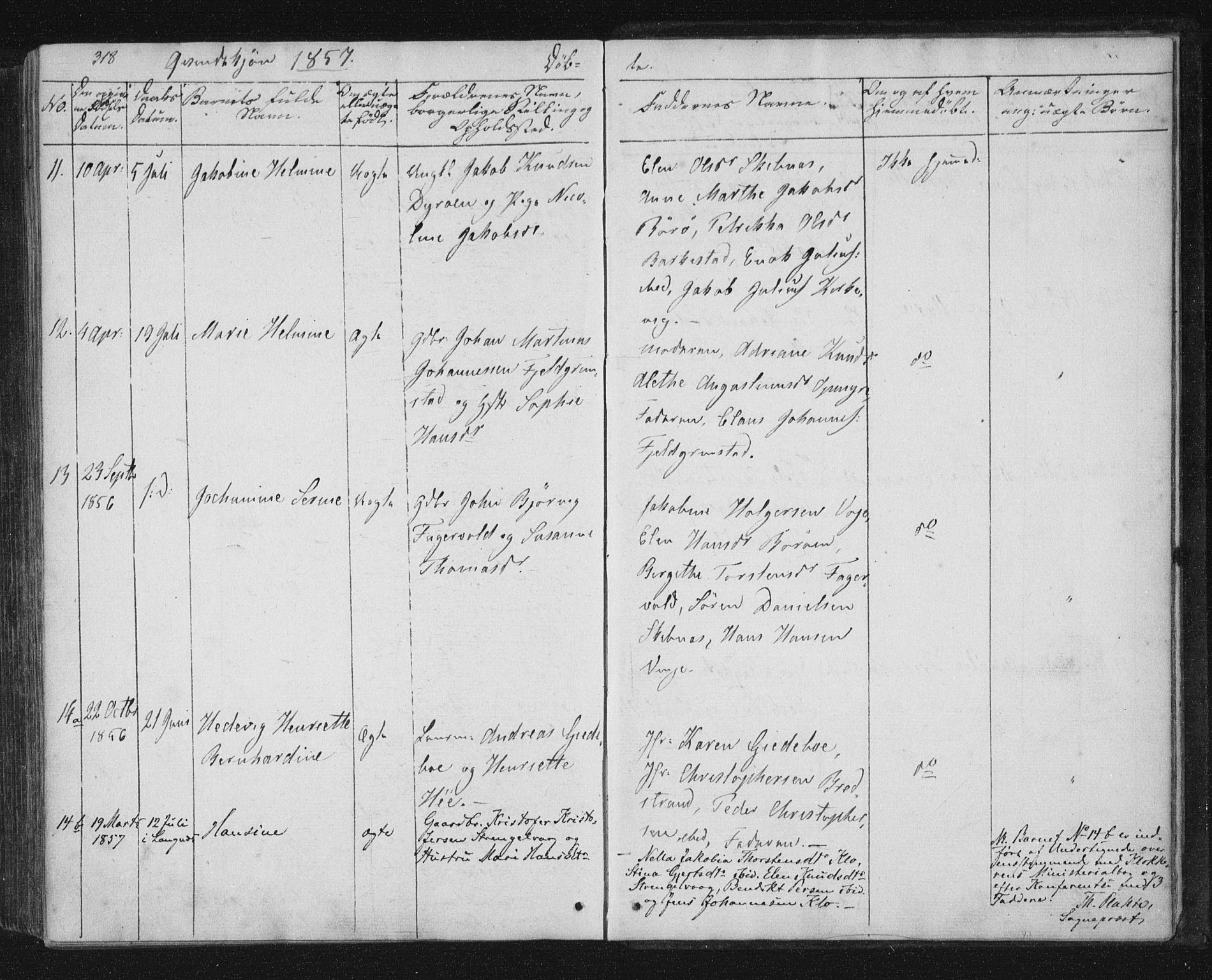 Ministerialprotokoller, klokkerbøker og fødselsregistre - Nordland, AV/SAT-A-1459/893/L1332: Parish register (official) no. 893A05, 1841-1858, p. 318