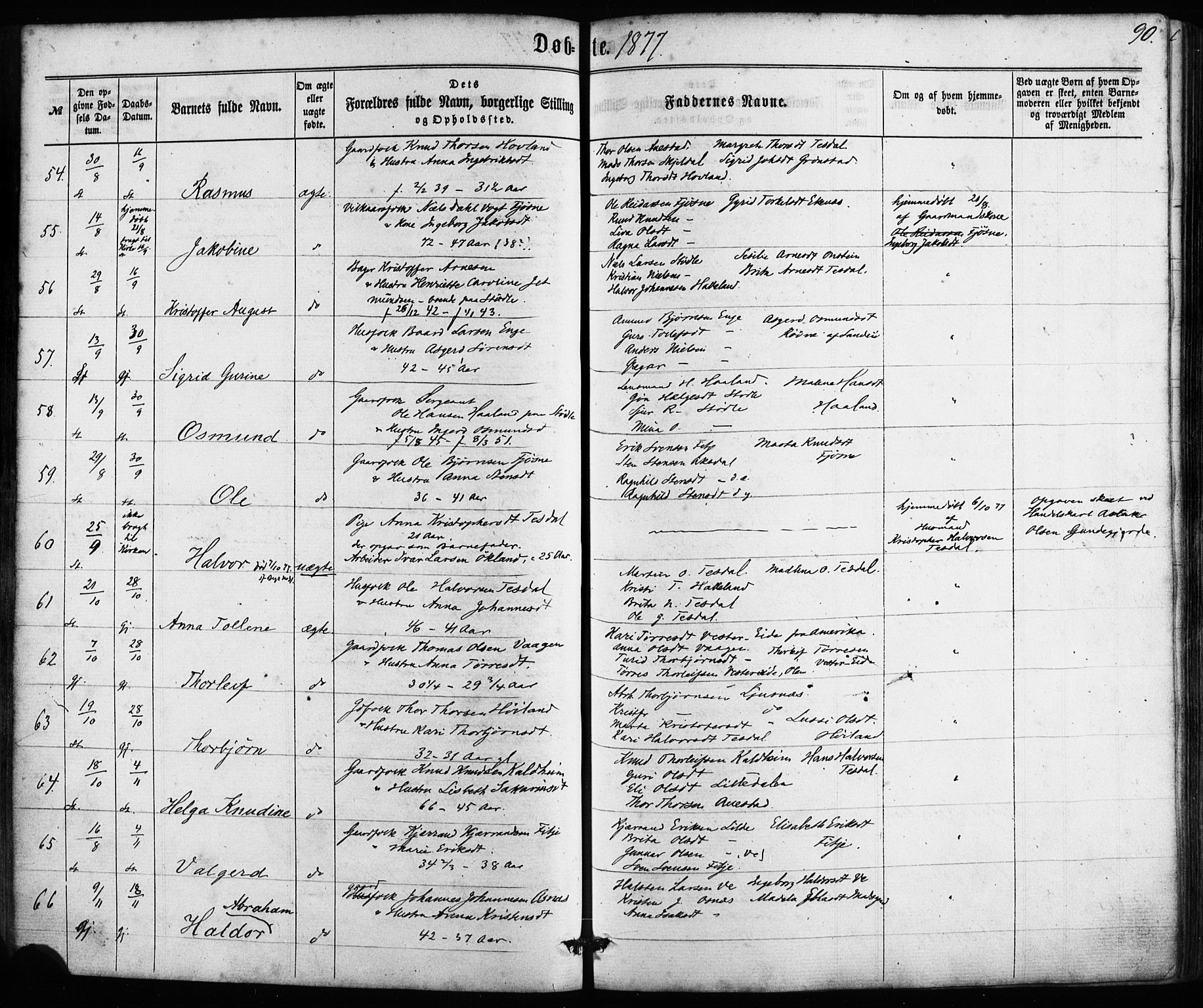 Etne sokneprestembete, AV/SAB-A-75001/H/Haa: Parish register (official) no. A 9, 1862-1878, p. 90