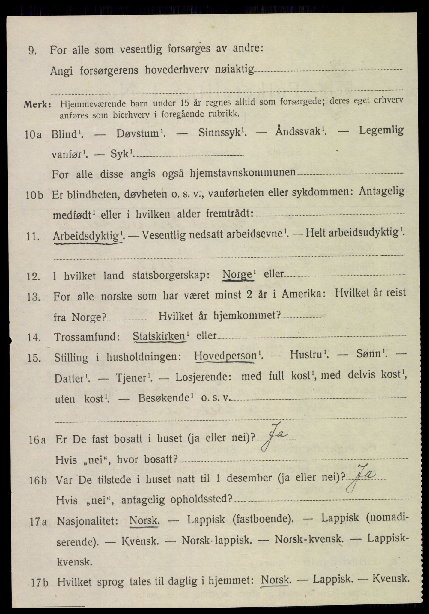 SAT, 1920 census for Skogn, 1920, p. 6486