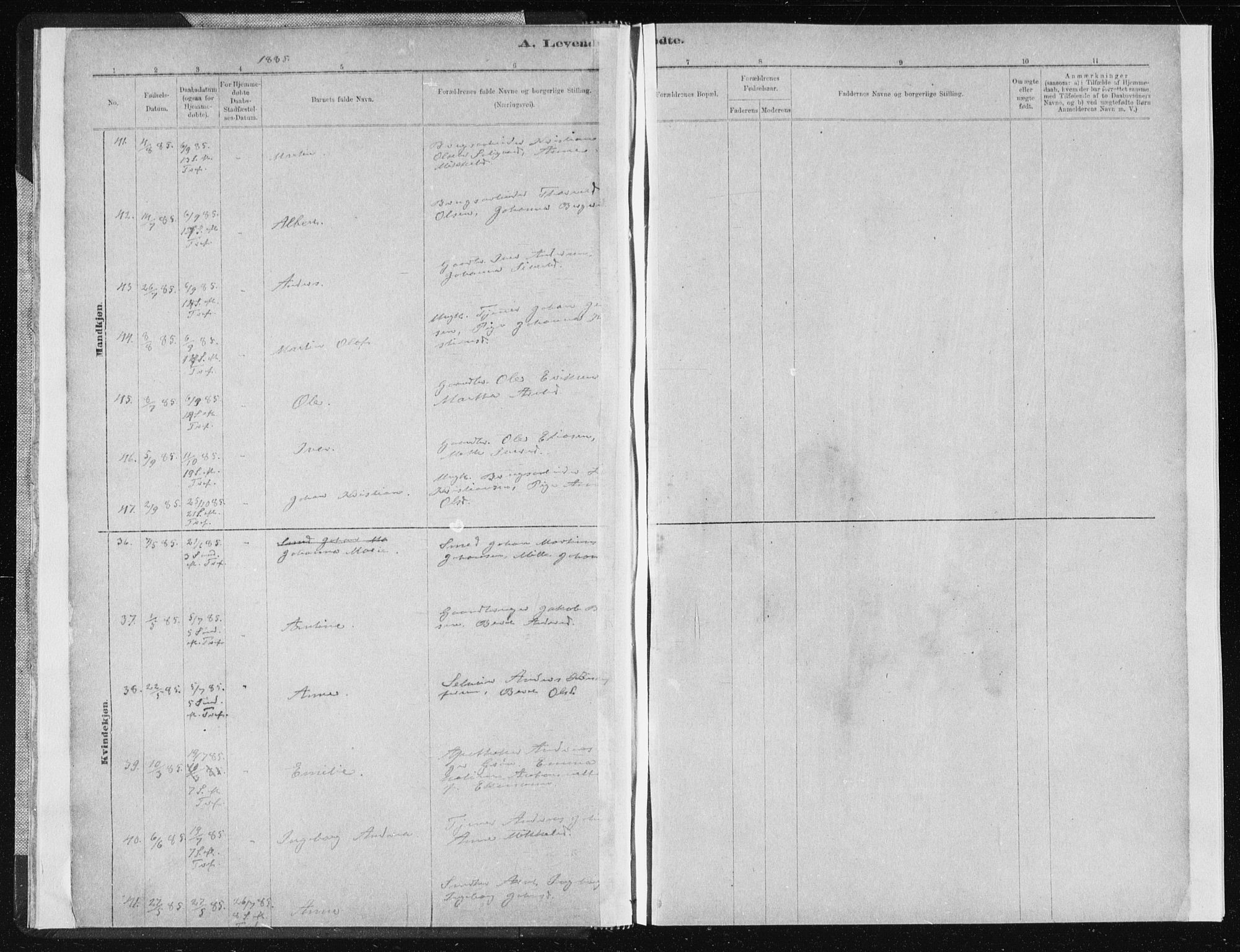 Ministerialprotokoller, klokkerbøker og fødselsregistre - Sør-Trøndelag, SAT/A-1456/668/L0818: Parish register (copy) no. 668C07, 1885-1898, p. 7v
