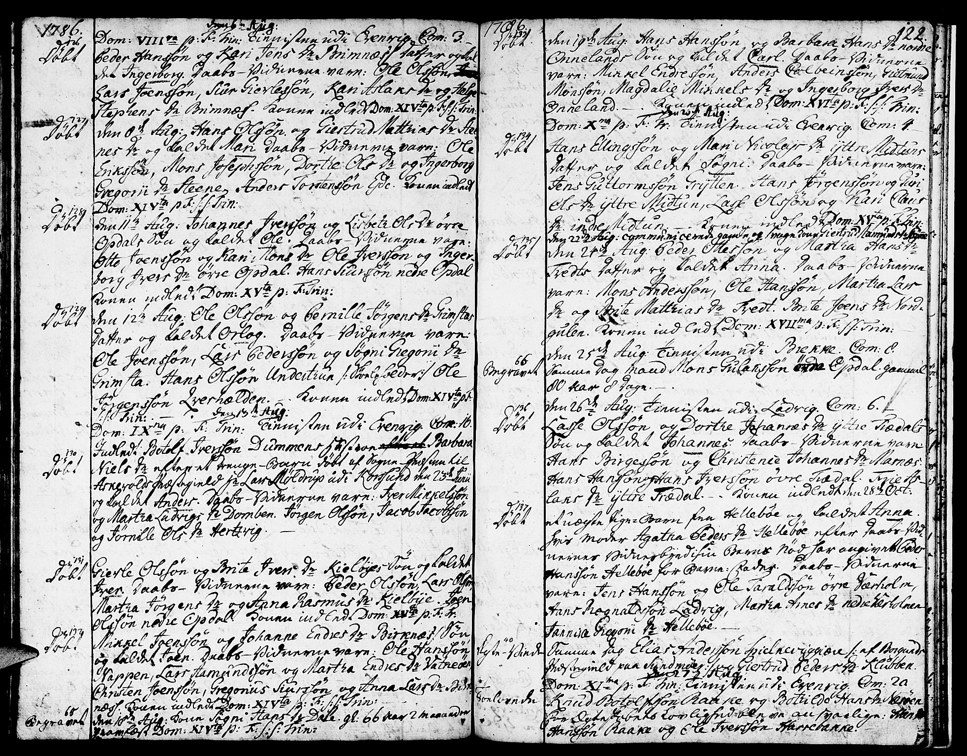 Gulen sokneprestembete, SAB/A-80201/H/Haa/Haaa/L0013: Parish register (official) no. A 13, 1776-1787, p. 122