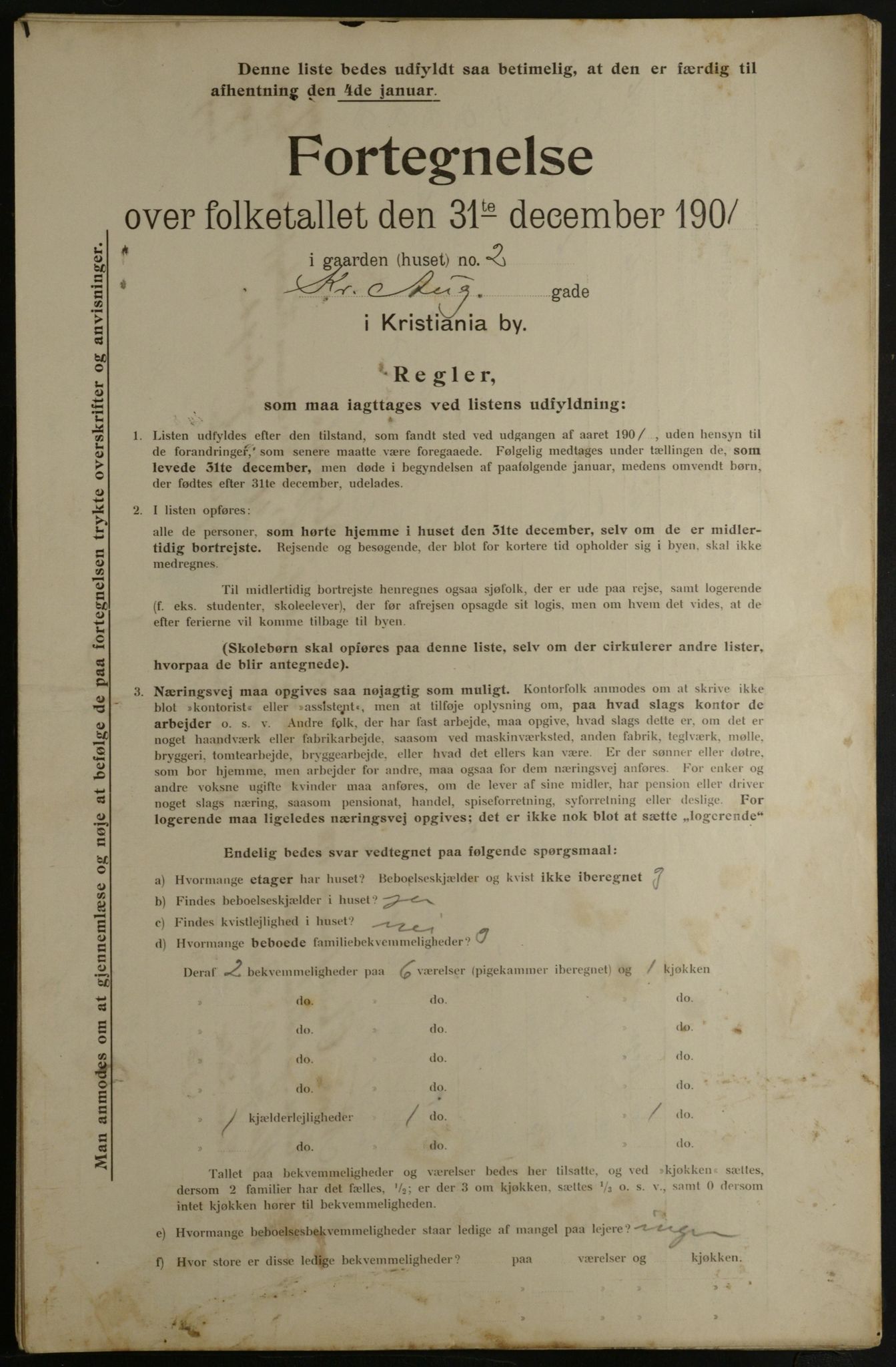 OBA, Municipal Census 1901 for Kristiania, 1901, p. 8286