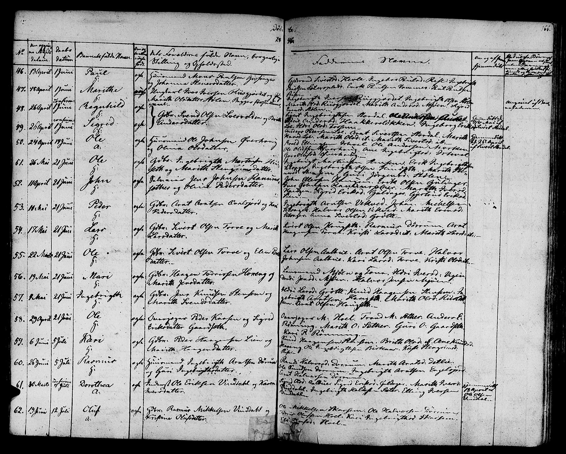 Ministerialprotokoller, klokkerbøker og fødselsregistre - Sør-Trøndelag, AV/SAT-A-1456/678/L0897: Parish register (official) no. 678A06-07, 1821-1847, p. 166