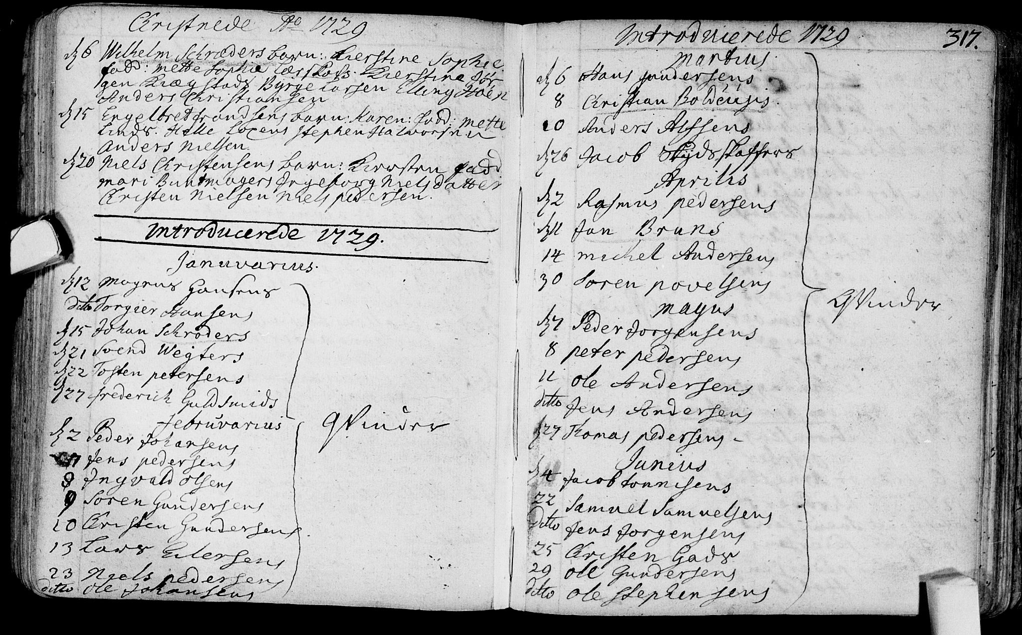 Bragernes kirkebøker, SAKO/A-6/F/Fa/L0003: Parish register (official) no. I 3, 1706-1734, p. 317