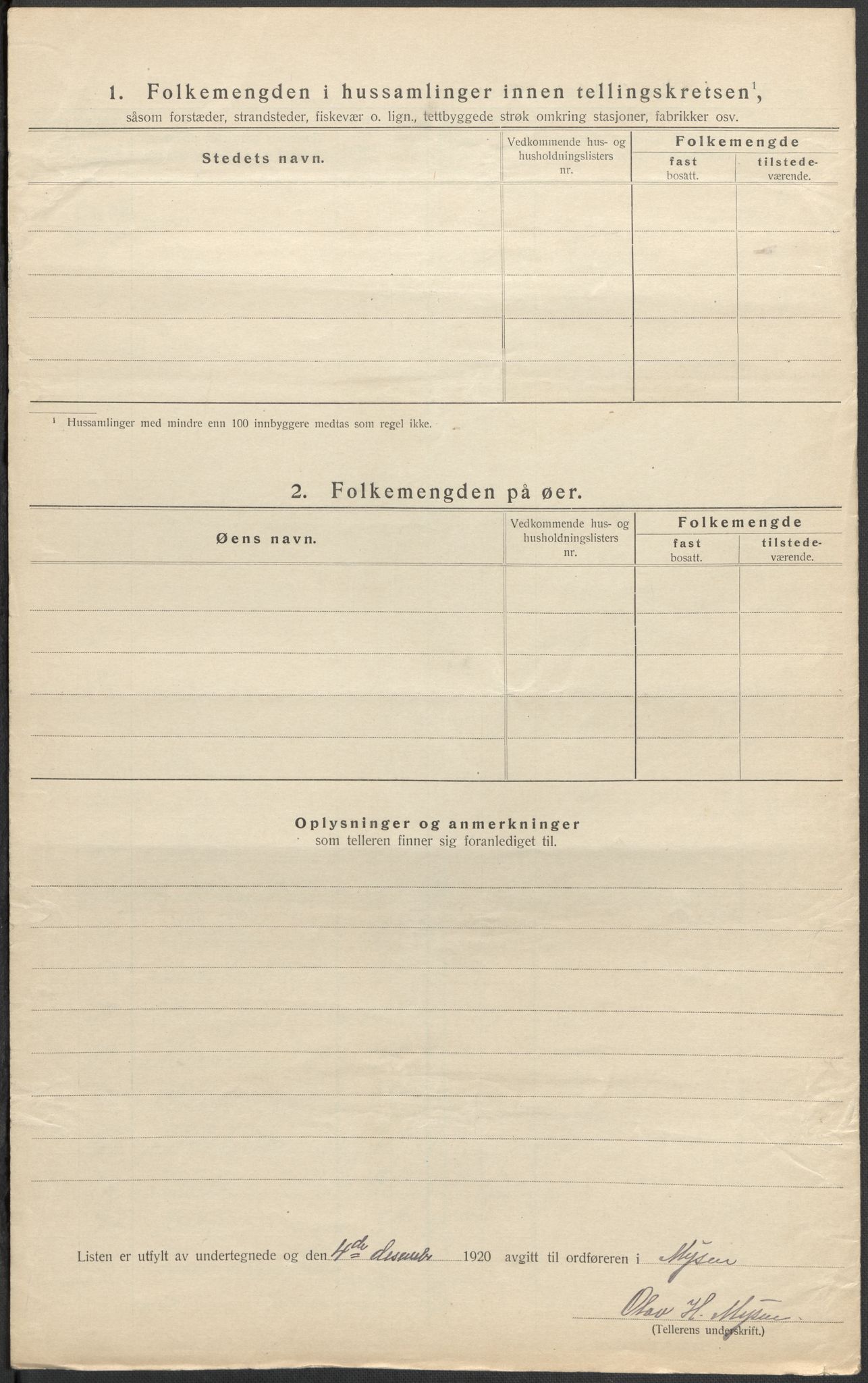 SAO, 1920 census for Mysen, 1920, p. 15