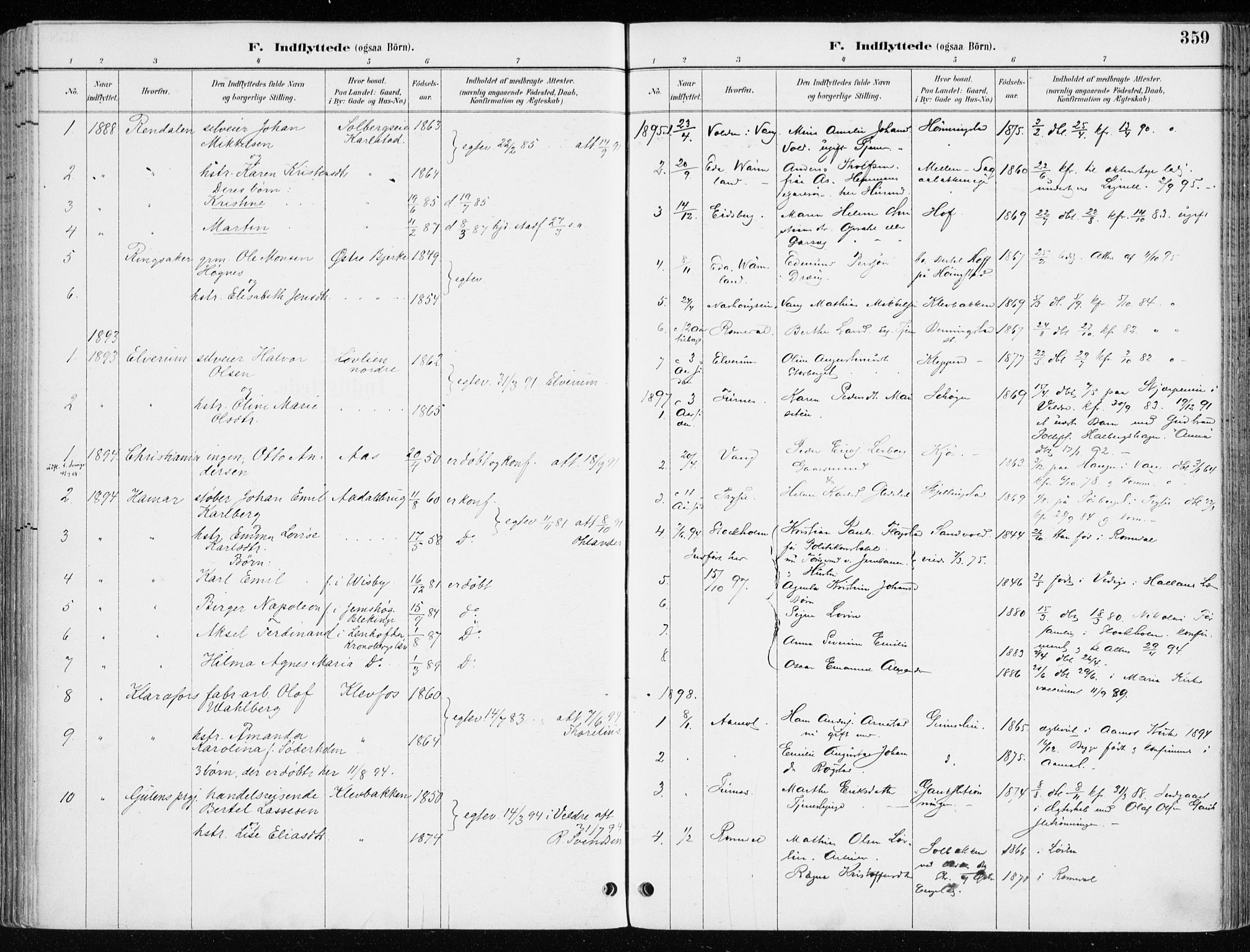 Løten prestekontor, AV/SAH-PREST-022/K/Ka/L0010: Parish register (official) no. 10, 1892-1907, p. 359