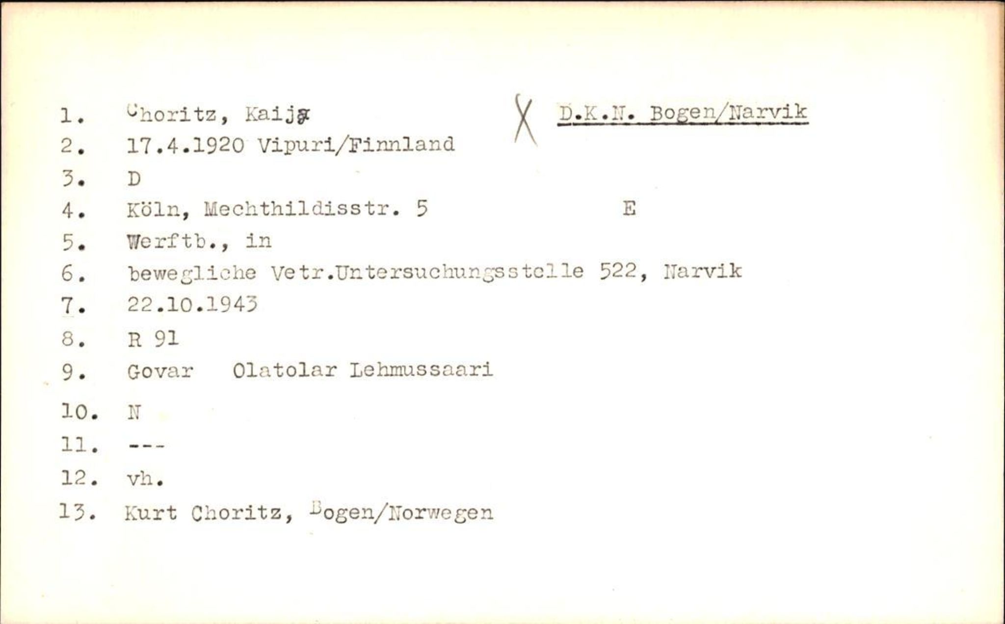 Hjemsendte tyskere , RA/RAFA-6487/D/Da/L0001: Abel- Glazel, 1945-1947, p. 664