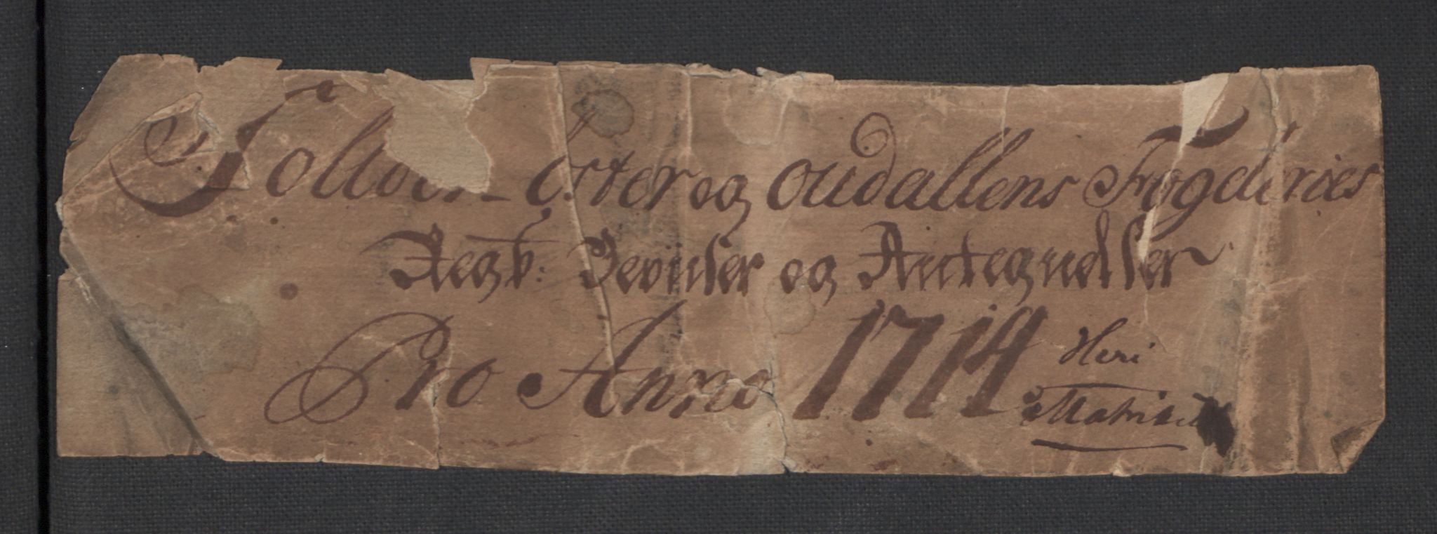 Rentekammeret inntil 1814, Reviderte regnskaper, Fogderegnskap, AV/RA-EA-4092/R13/L0852: Fogderegnskap Solør, Odal og Østerdal, 1714, p. 3