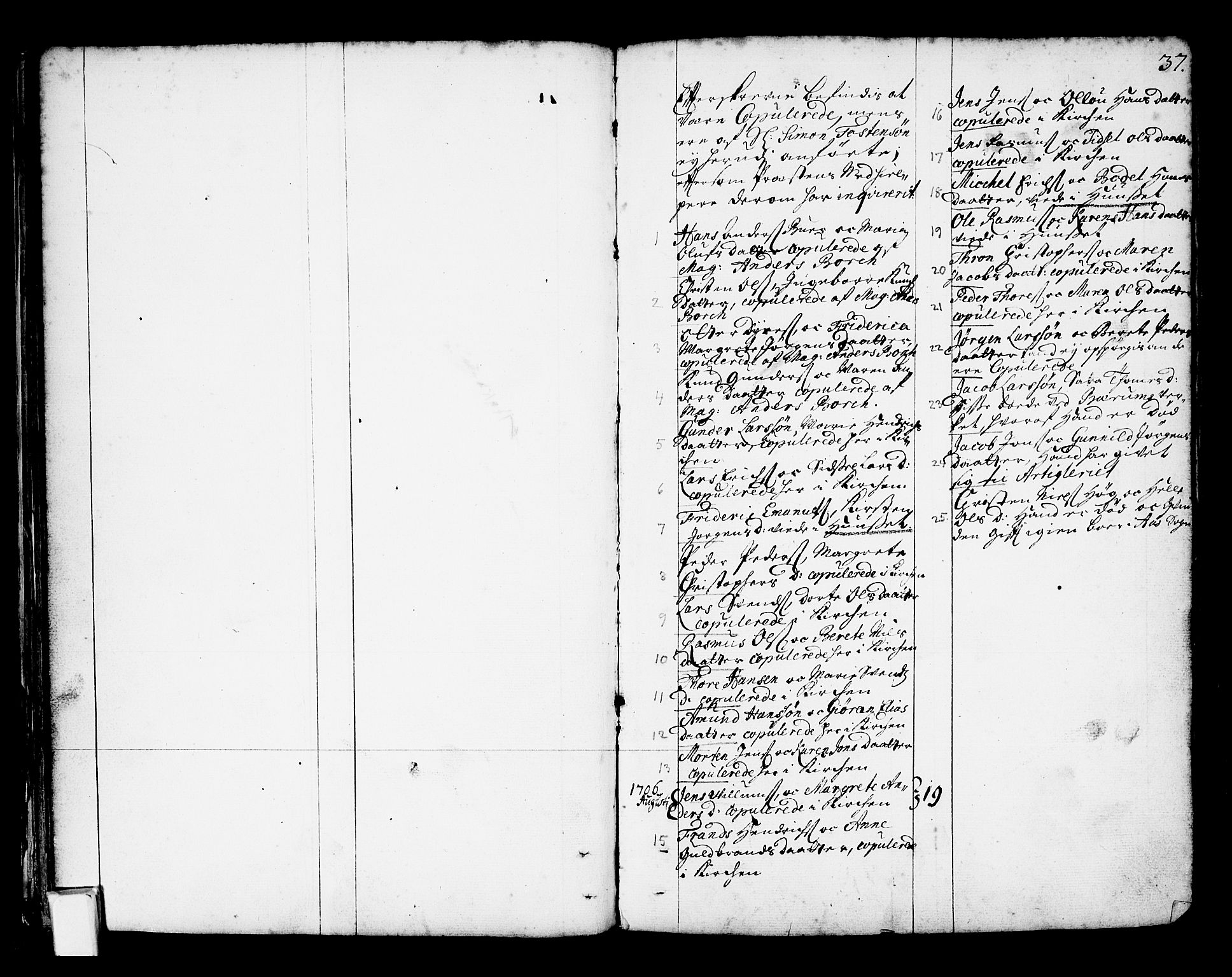 Oslo domkirke Kirkebøker, AV/SAO-A-10752/F/Fa/L0002: Parish register (official) no. 2, 1705-1730, p. 37