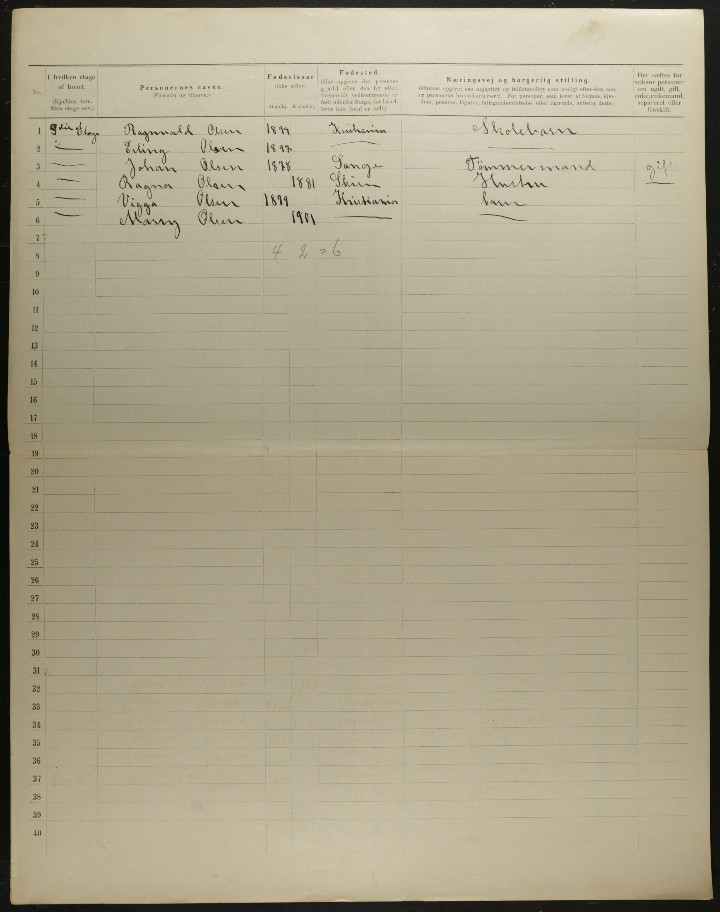 OBA, Municipal Census 1901 for Kristiania, 1901, p. 8278