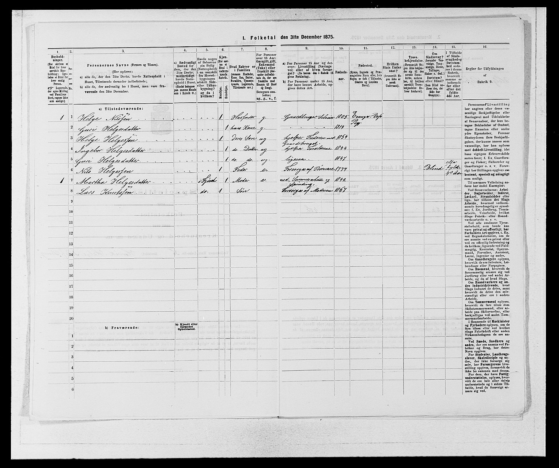 SAB, 1875 census for 1235P Voss, 1875, p. 1773