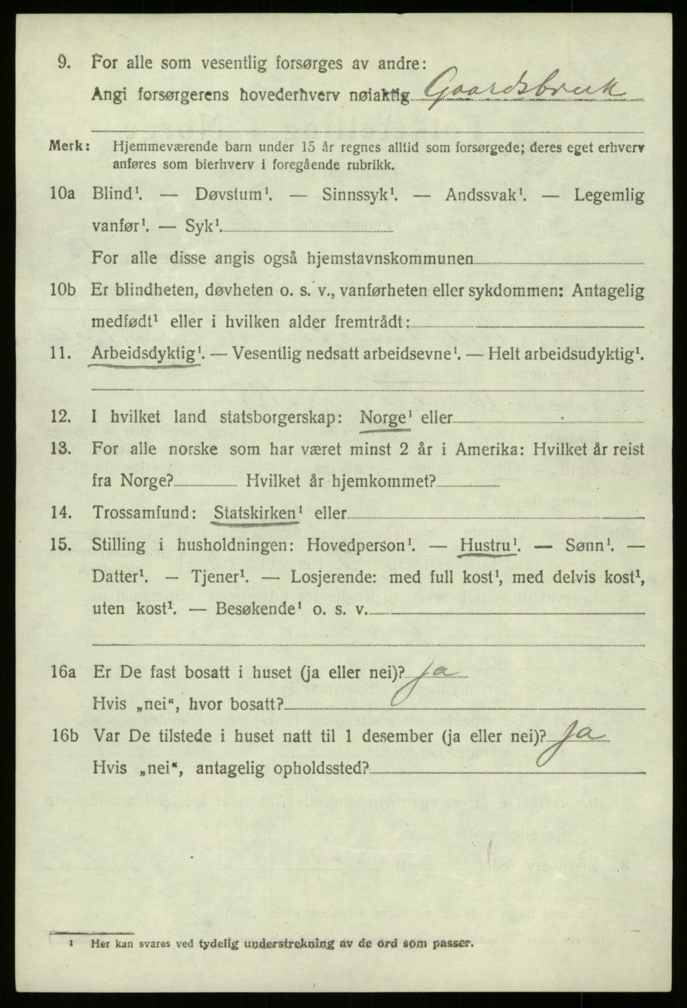 SAB, 1920 census for Kinn, 1920, p. 4676