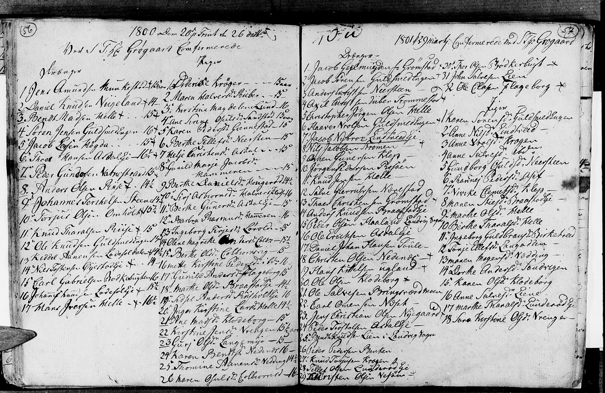 Øyestad sokneprestkontor, AV/SAK-1111-0049/F/Fa/L0010: Parish register (official) no. A 10, 1774-1810, p. 56-57