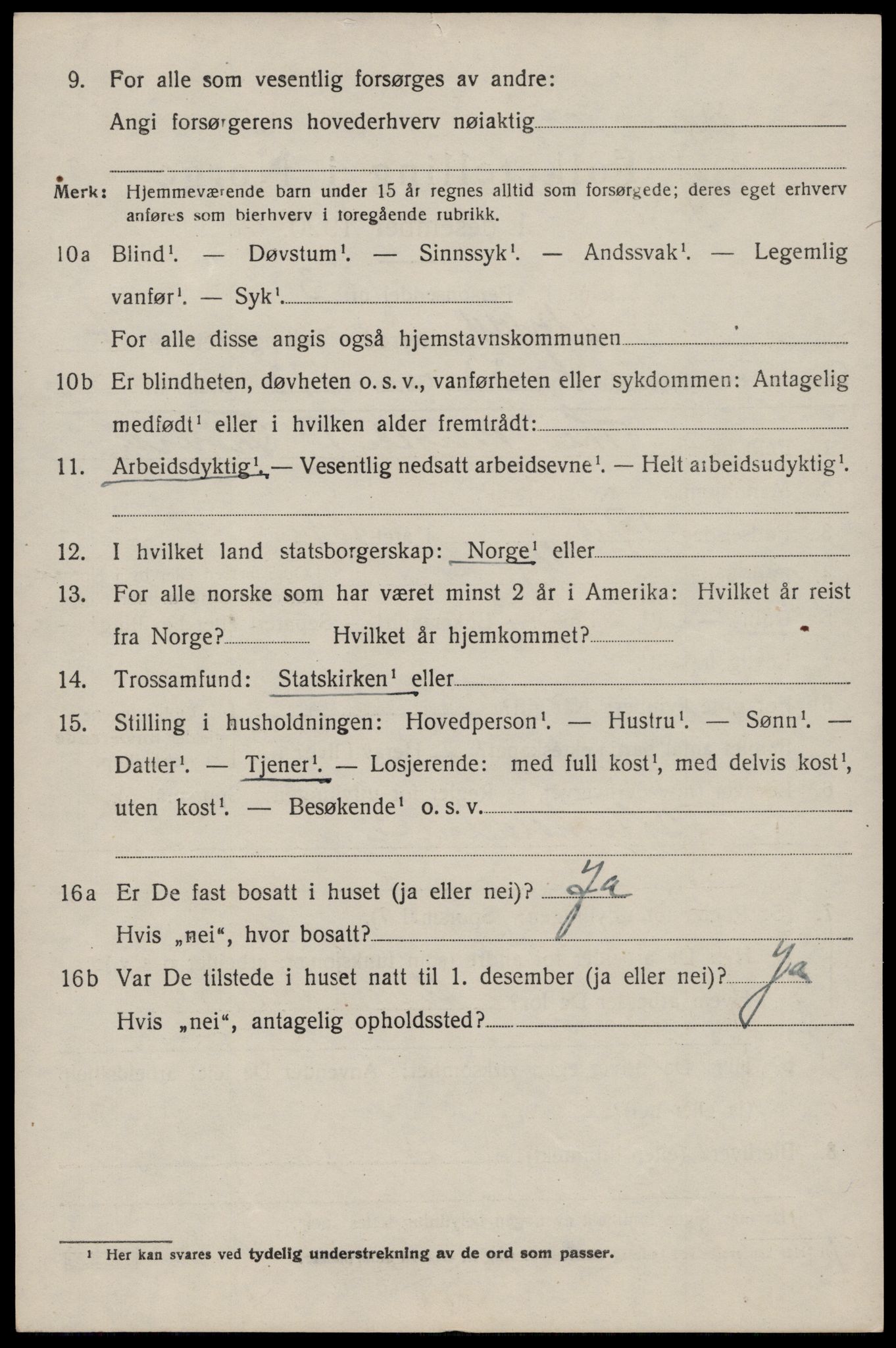 SAST, 1920 census for Skjold, 1920, p. 4179