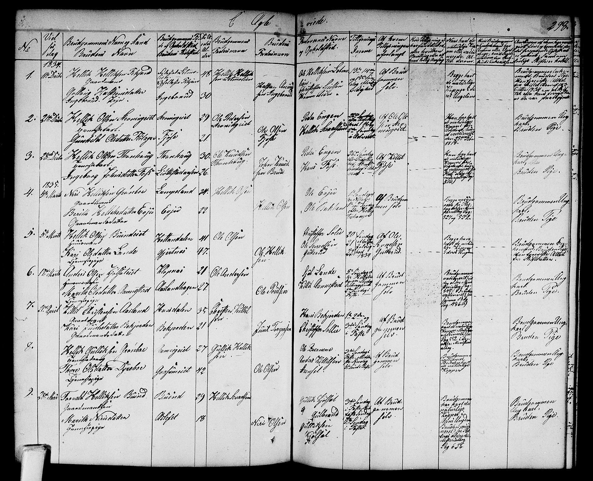 Flesberg kirkebøker, SAKO/A-18/G/Ga/L0002: Parish register (copy) no. I 2, 1834-1860, p. 298