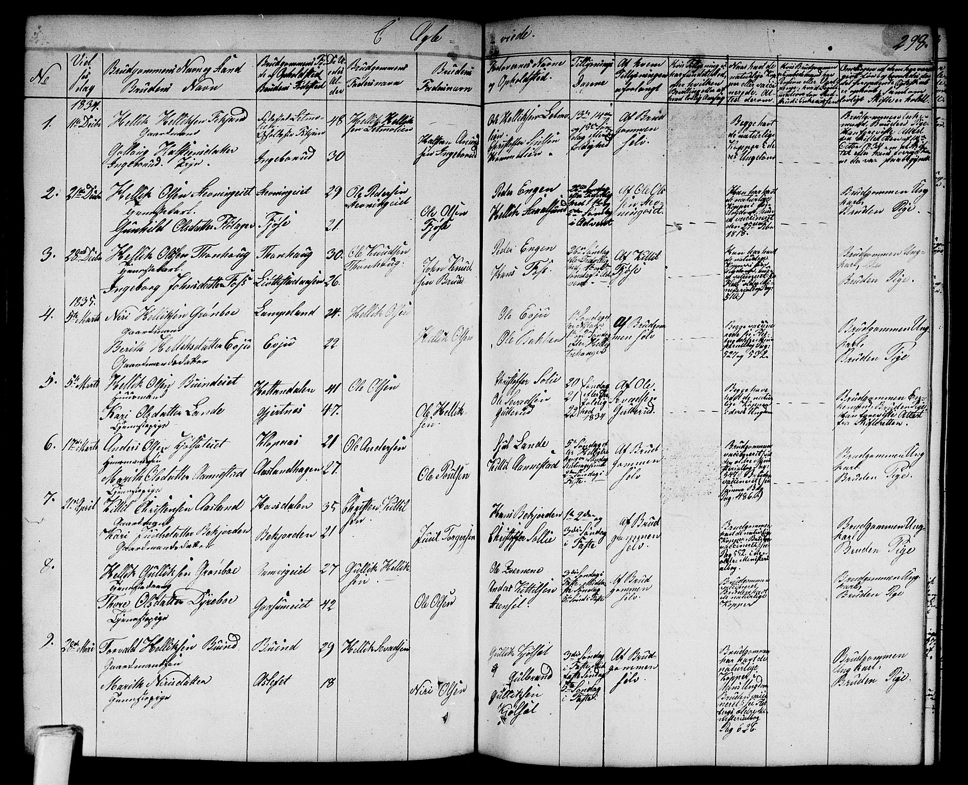 Flesberg kirkebøker, AV/SAKO-A-18/G/Ga/L0002: Parish register (copy) no. I 2, 1834-1860, p. 298