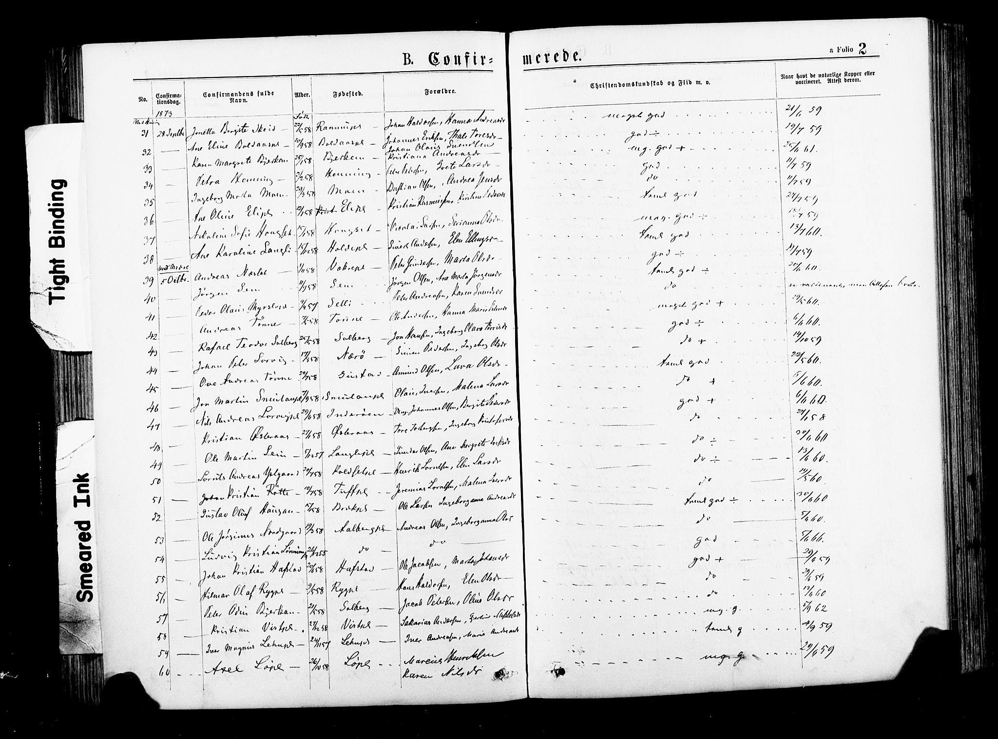 Ministerialprotokoller, klokkerbøker og fødselsregistre - Nord-Trøndelag, AV/SAT-A-1458/735/L0348: Parish register (official) no. 735A09 /1, 1873-1883, p. 2
