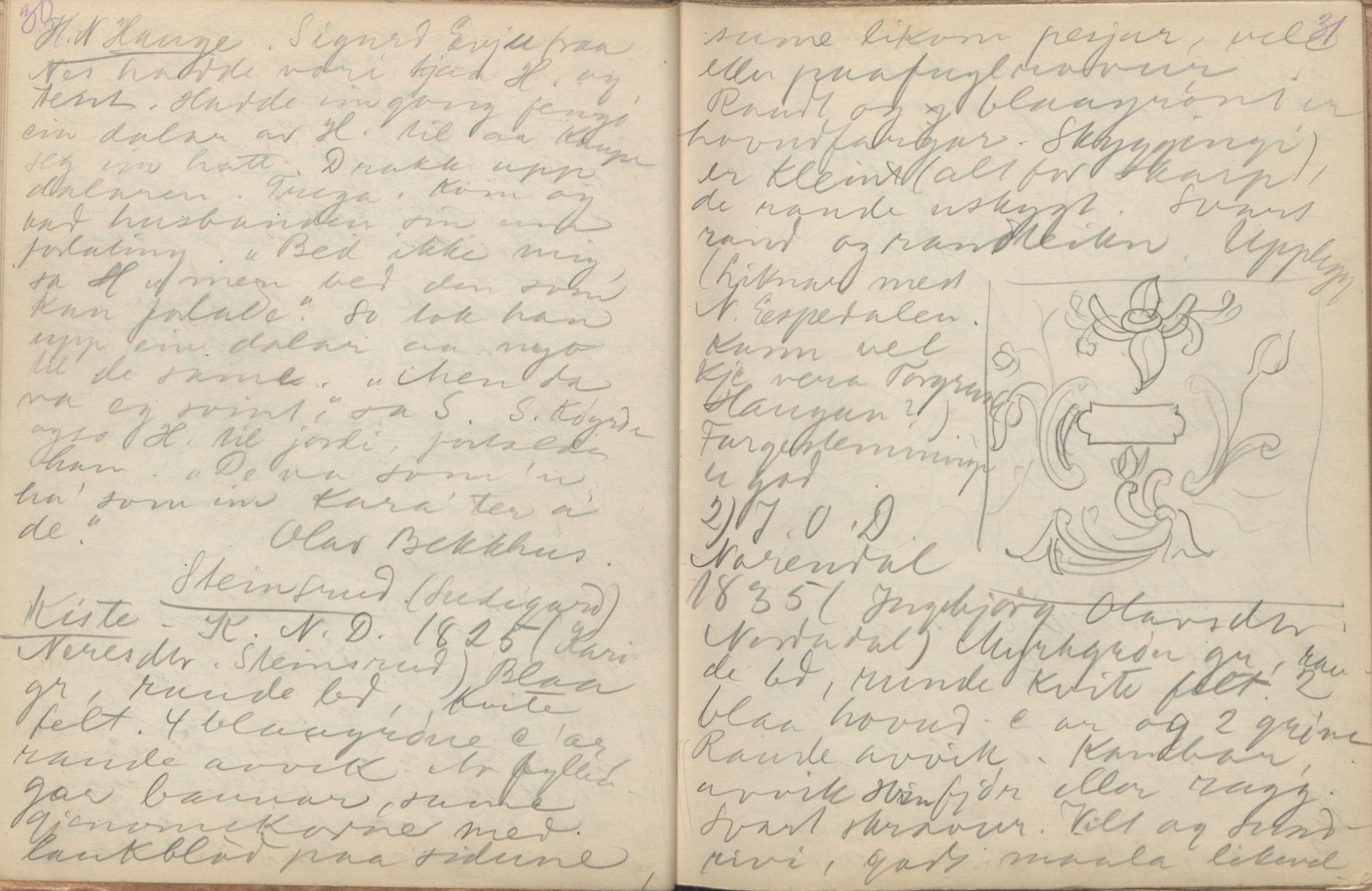 Rikard Berge, TEMU/TGM-A-1003/F/L0004/0040: 101-159 / 143 Gunheim (Chr.) Kistur m.m., 1907, p. 30-31