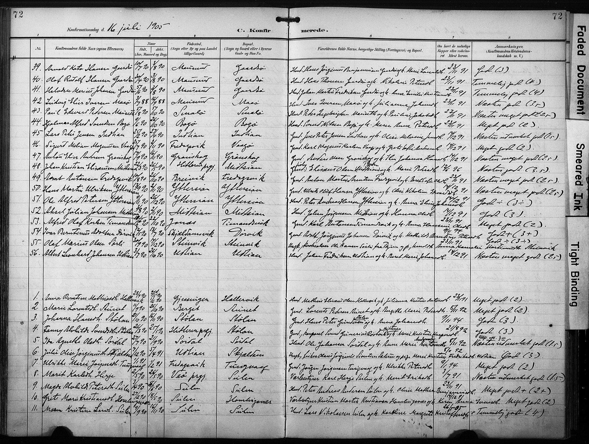 Ministerialprotokoller, klokkerbøker og fødselsregistre - Sør-Trøndelag, AV/SAT-A-1456/640/L0580: Parish register (official) no. 640A05, 1902-1910, p. 72