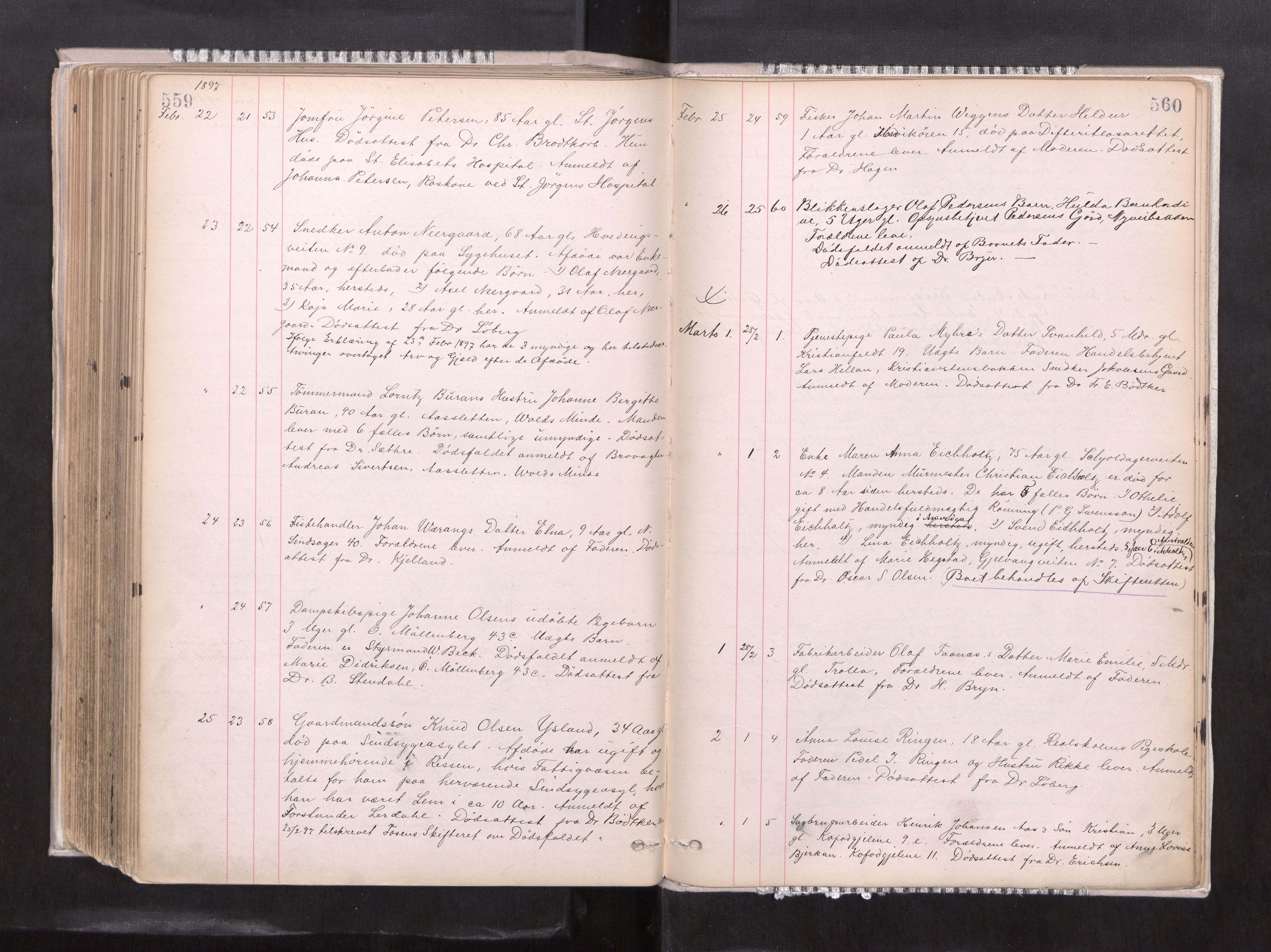 Trondheim byfogd, AV/SAT-A-0003/1/3/3L/L0004: Dødsanmeldelsesprotokoll, 1891-1897, p. 559-560