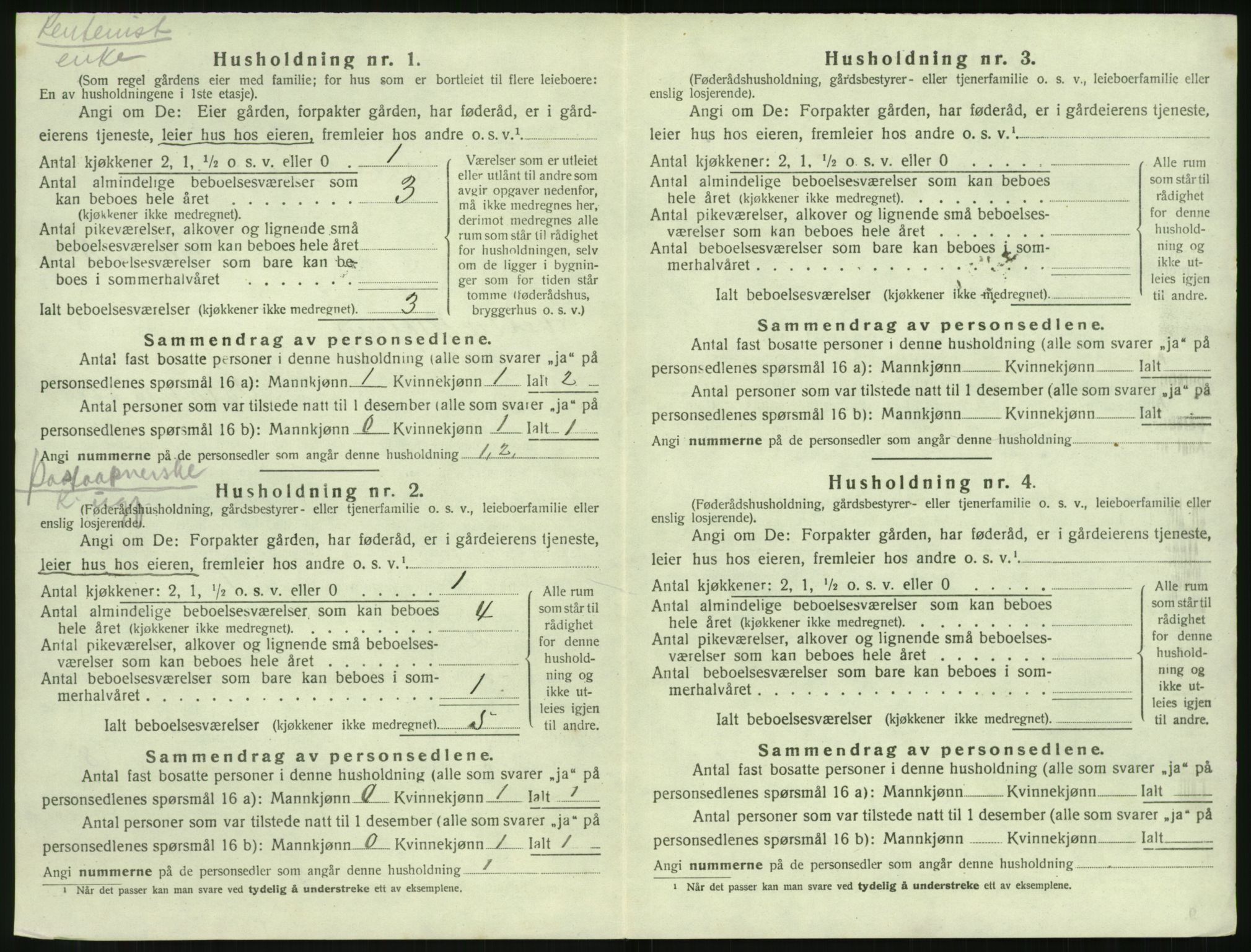 SAK, 1920 census for Vestre Moland, 1920, p. 814