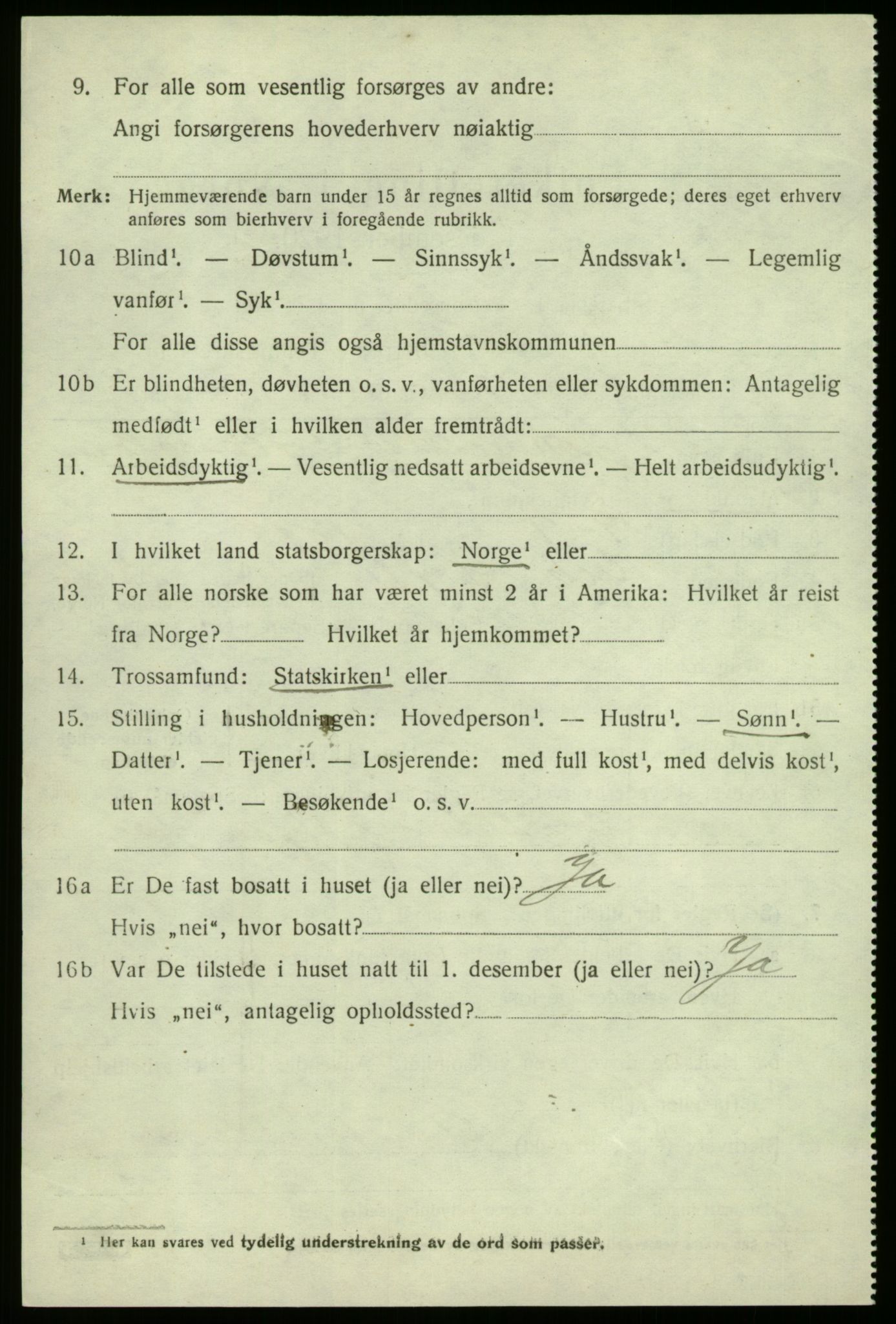 SAB, 1920 census for Vik, 1920, p. 5666