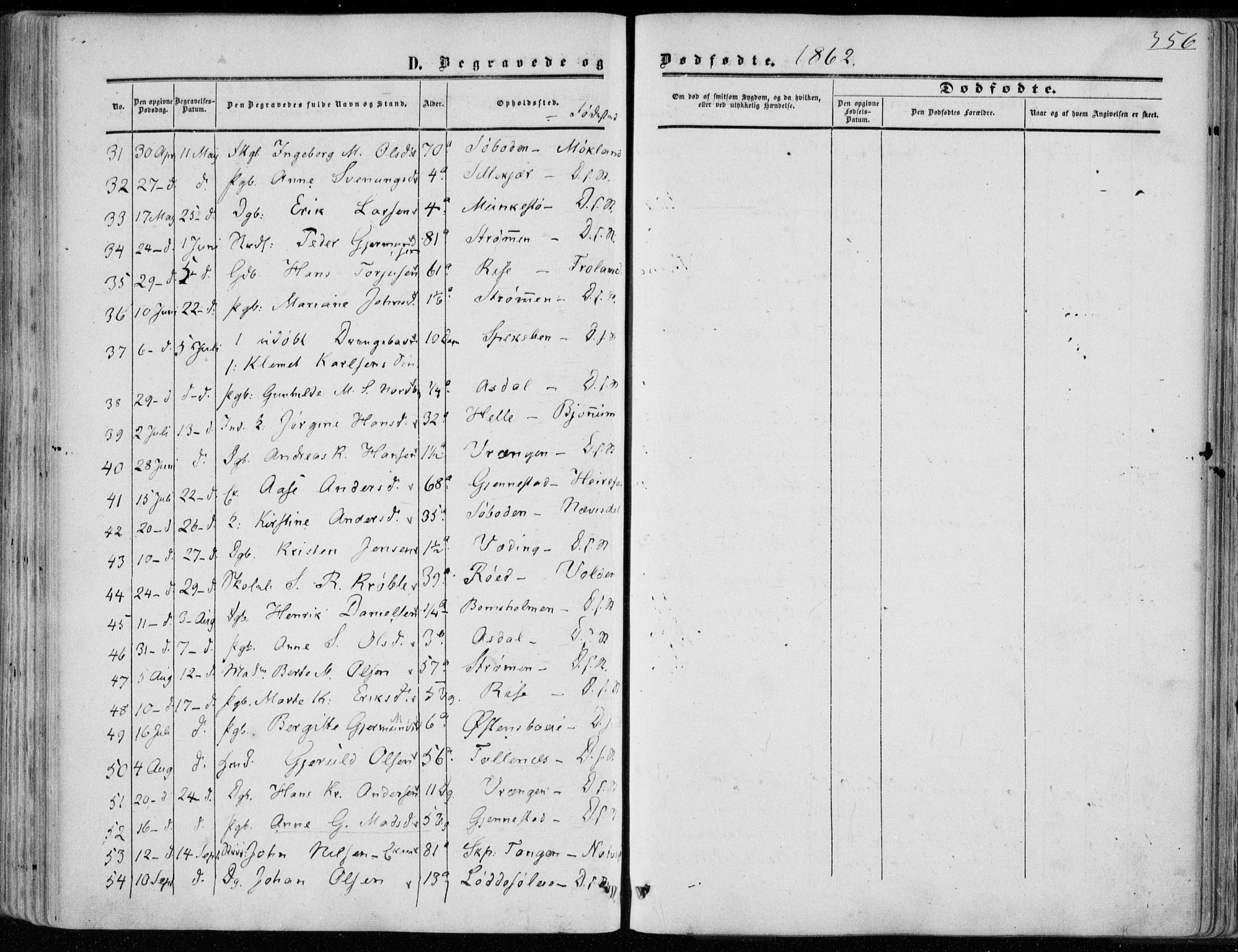 Øyestad sokneprestkontor, SAK/1111-0049/F/Fa/L0015: Parish register (official) no. A 15, 1857-1873, p. 356