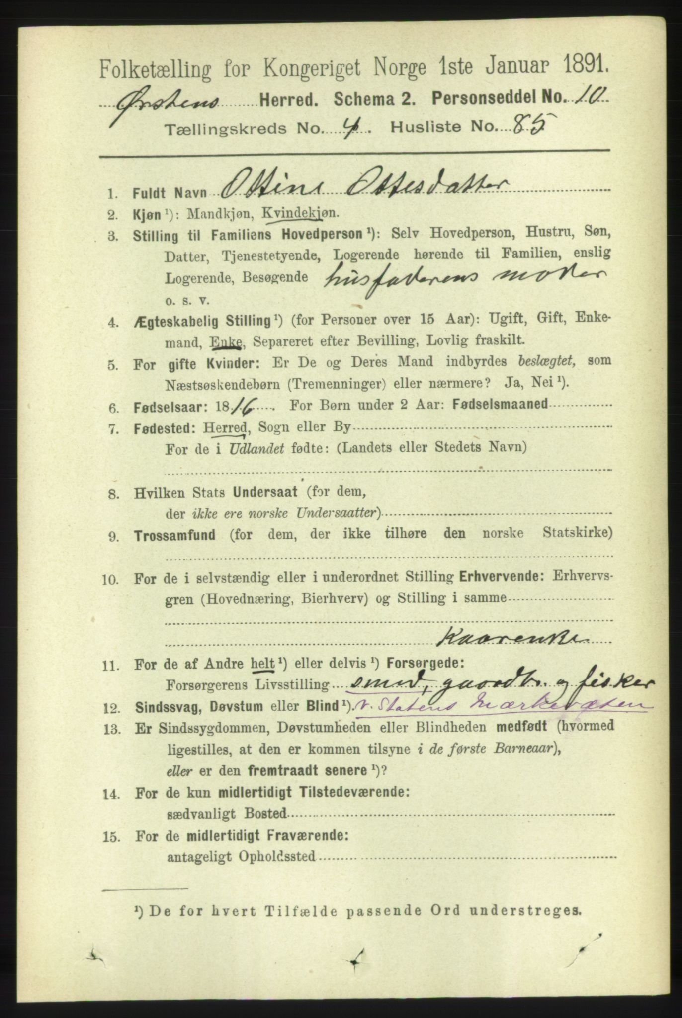 RA, 1891 census for 1520 Ørsta, 1891, p. 2180