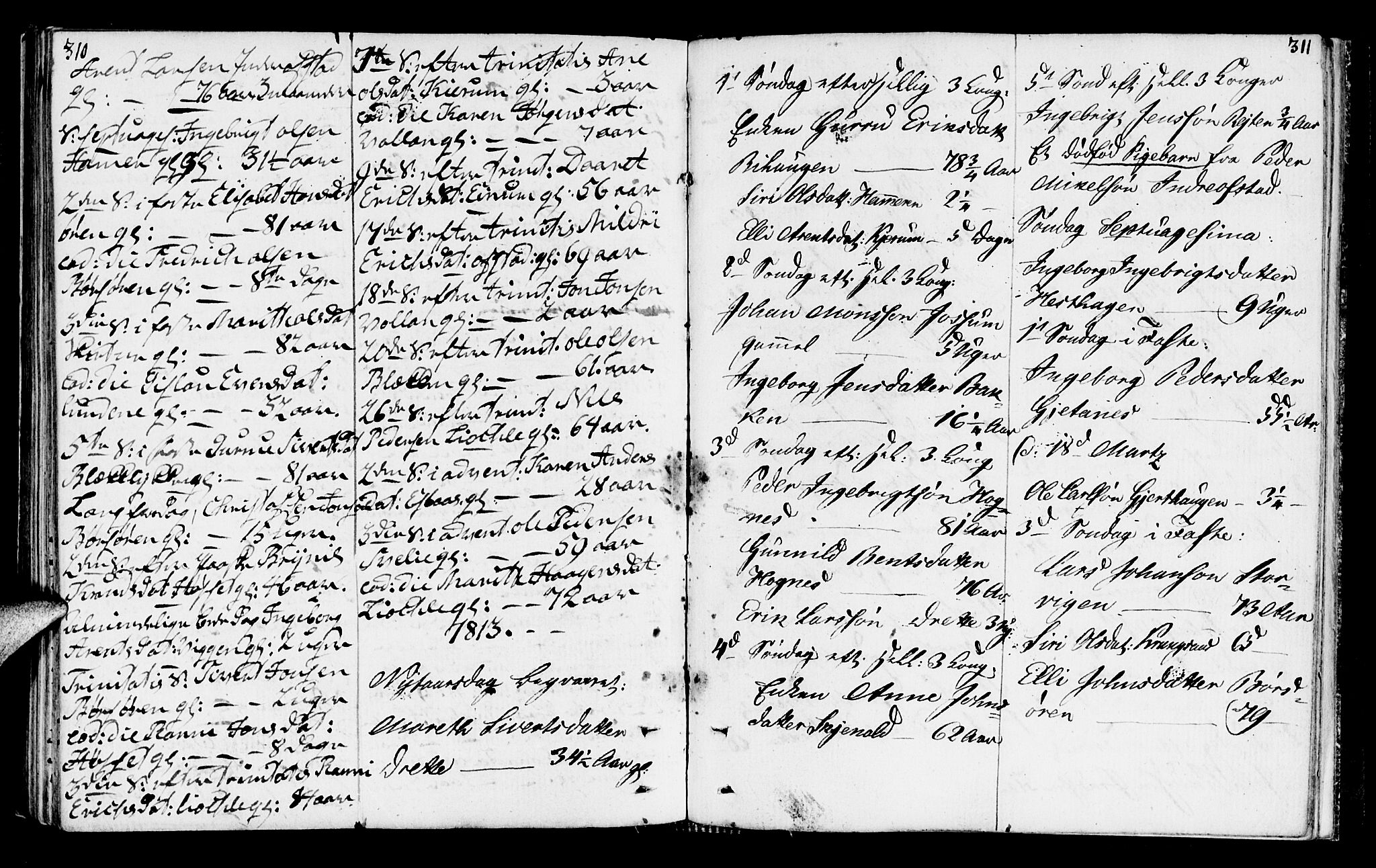 Ministerialprotokoller, klokkerbøker og fødselsregistre - Sør-Trøndelag, SAT/A-1456/665/L0769: Parish register (official) no. 665A04, 1803-1816, p. 310-311