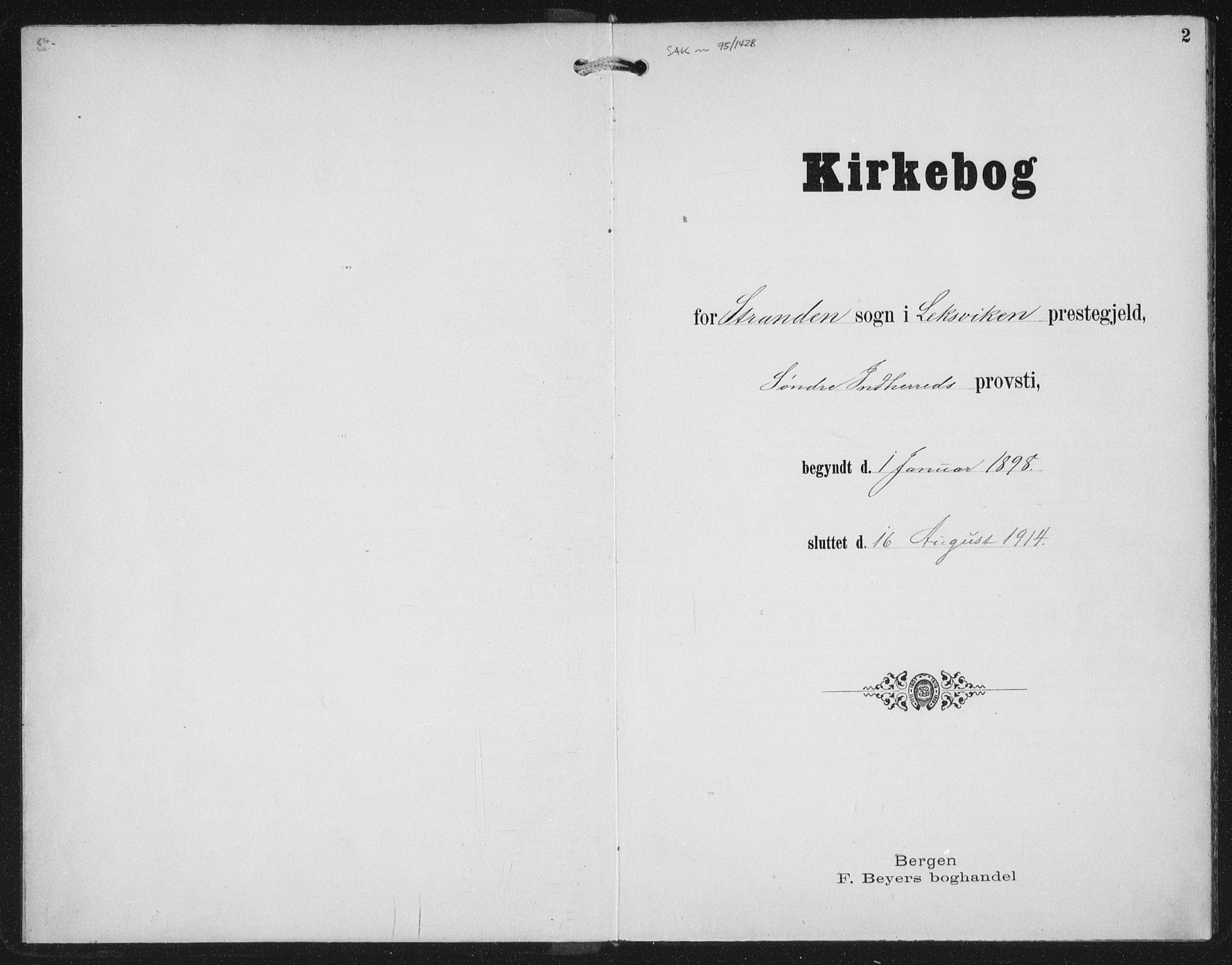 Ministerialprotokoller, klokkerbøker og fødselsregistre - Nord-Trøndelag, AV/SAT-A-1458/702/L0024: Parish register (official) no. 702A02, 1898-1914