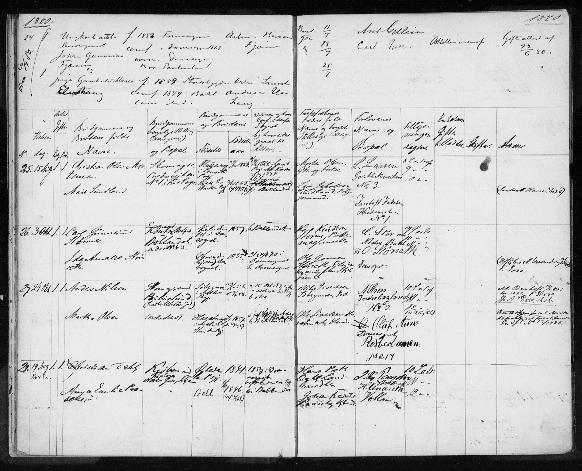 Ministerialprotokoller, klokkerbøker og fødselsregistre - Sør-Trøndelag, AV/SAT-A-1456/604/L0188: Parish register (official) no. 604A11, 1878-1892