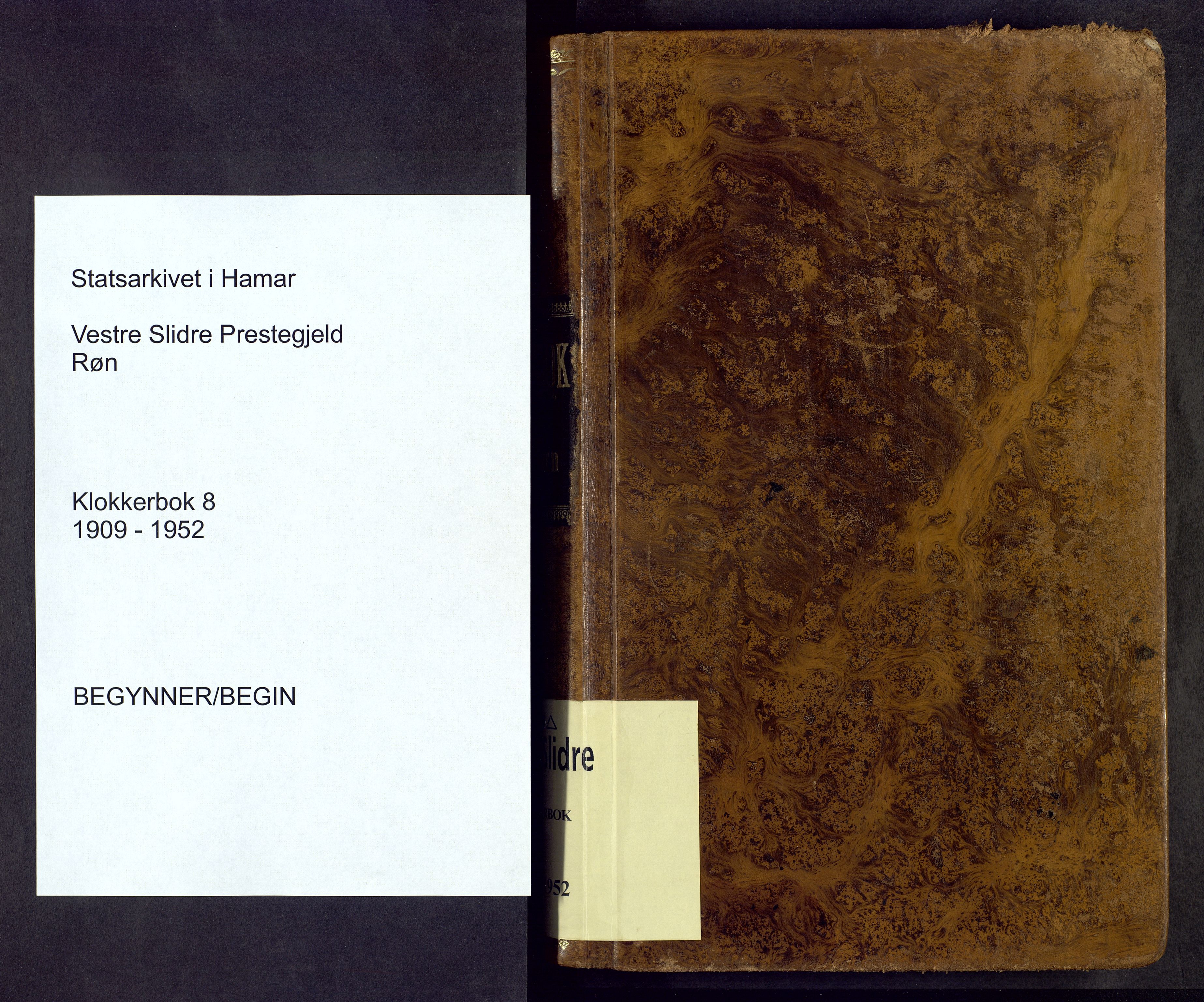 Vestre Slidre prestekontor, SAH/PREST-136/H/Ha/Hab/L0008: Parish register (copy) no. 8, 1909-1952