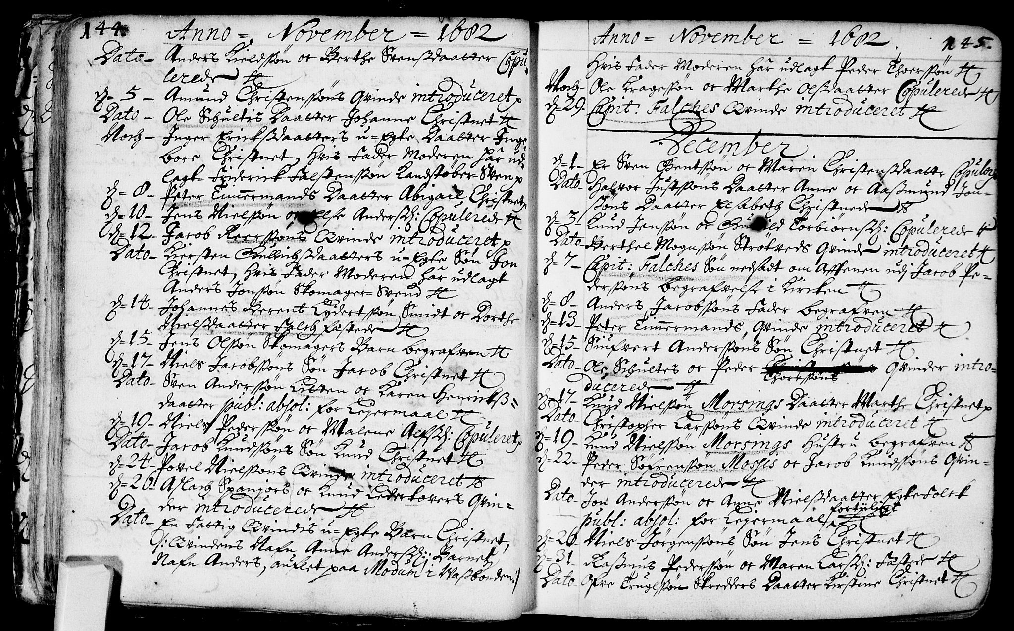 Bragernes kirkebøker, AV/SAKO-A-6/F/Fa/L0002: Parish register (official) no. I 2, 1680-1705, p. 144-145