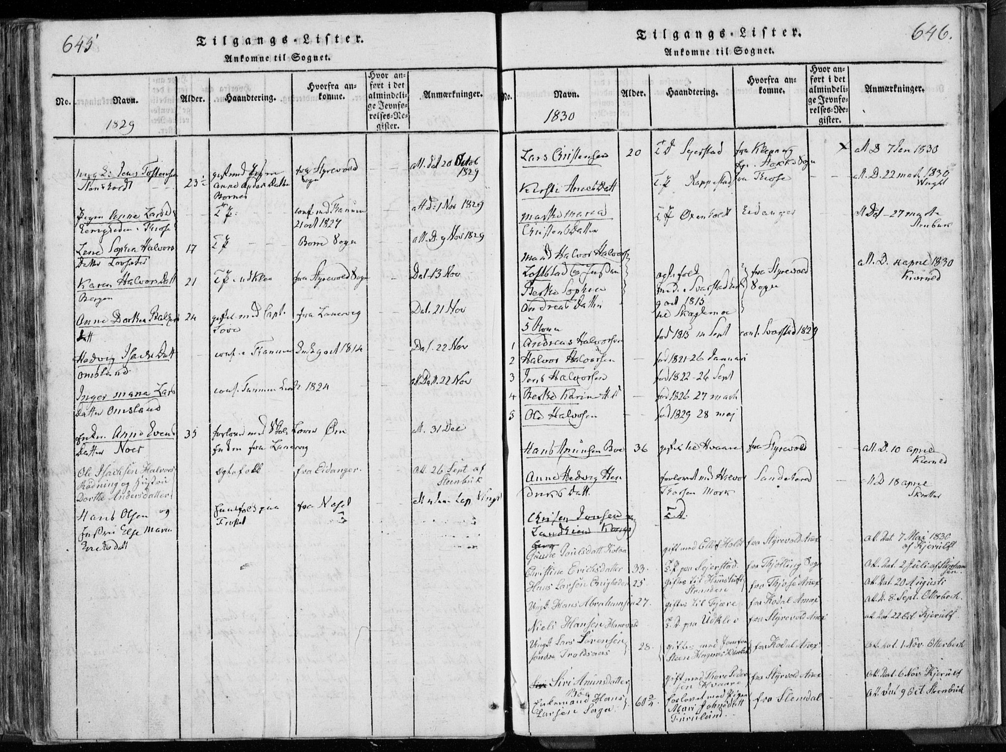 Hedrum kirkebøker, SAKO/A-344/F/Fa/L0004: Parish register (official) no. I 4, 1817-1835, p. 645-646