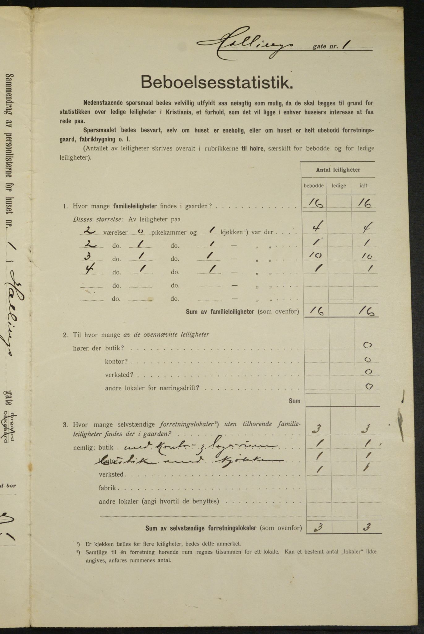 OBA, Municipal Census 1913 for Kristiania, 1913, p. 34094