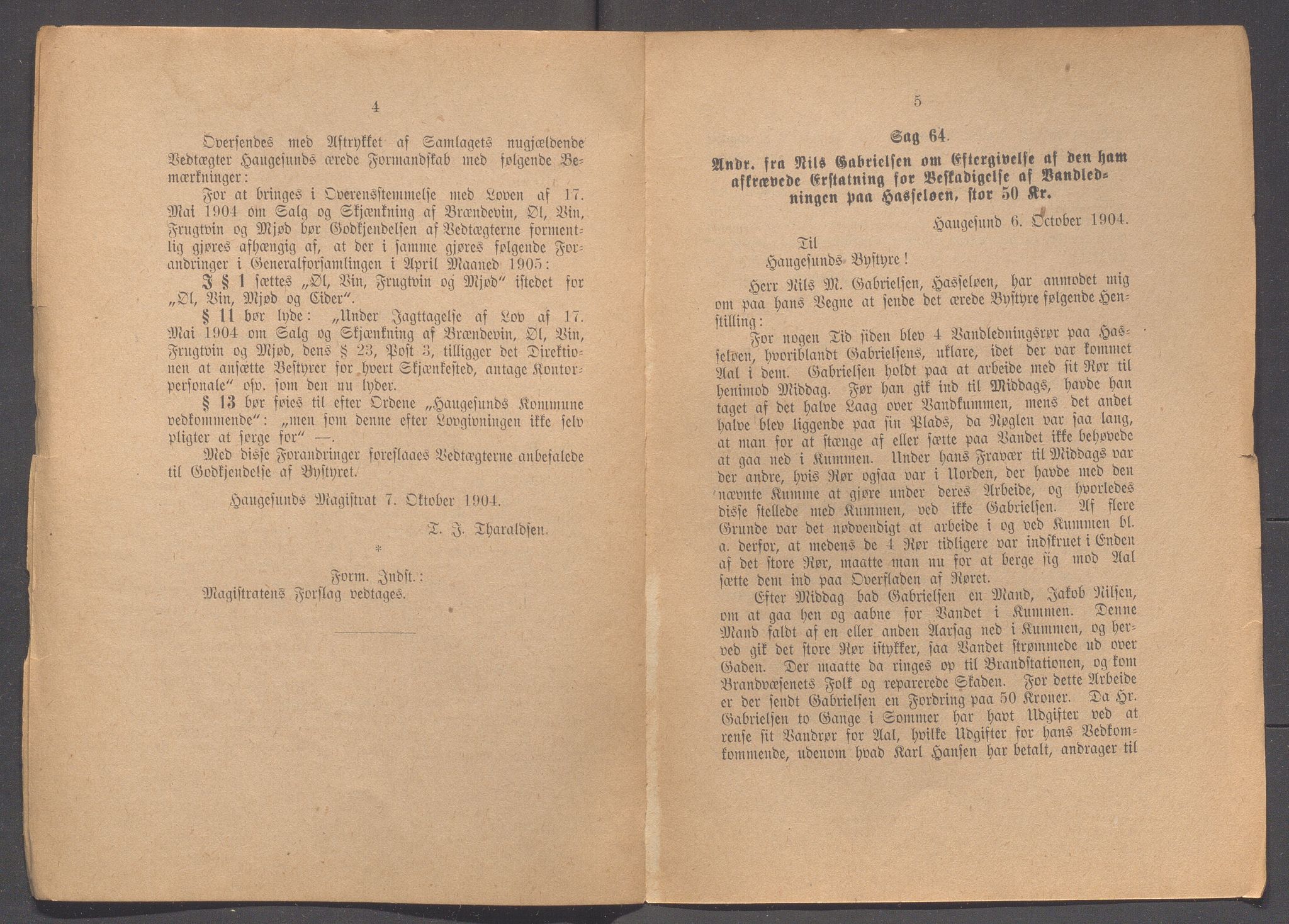 Haugesund kommune - Formannskapet og Bystyret, IKAR/A-740/A/Abb/L0001: Bystyreforhandlinger, 1889-1907, p. 532