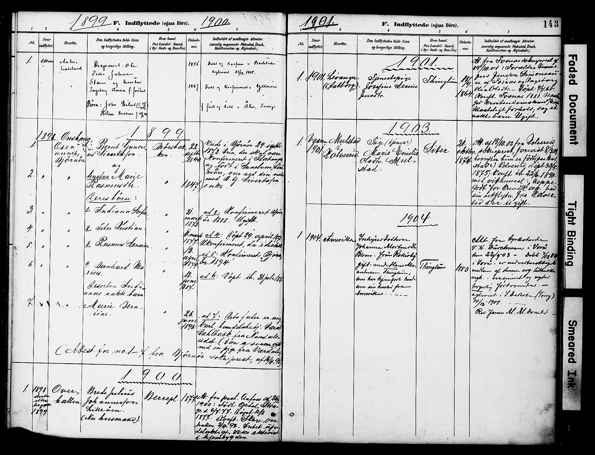 Ministerialprotokoller, klokkerbøker og fødselsregistre - Nord-Trøndelag, AV/SAT-A-1458/742/L0409: Parish register (official) no. 742A02, 1891-1905, p. 143