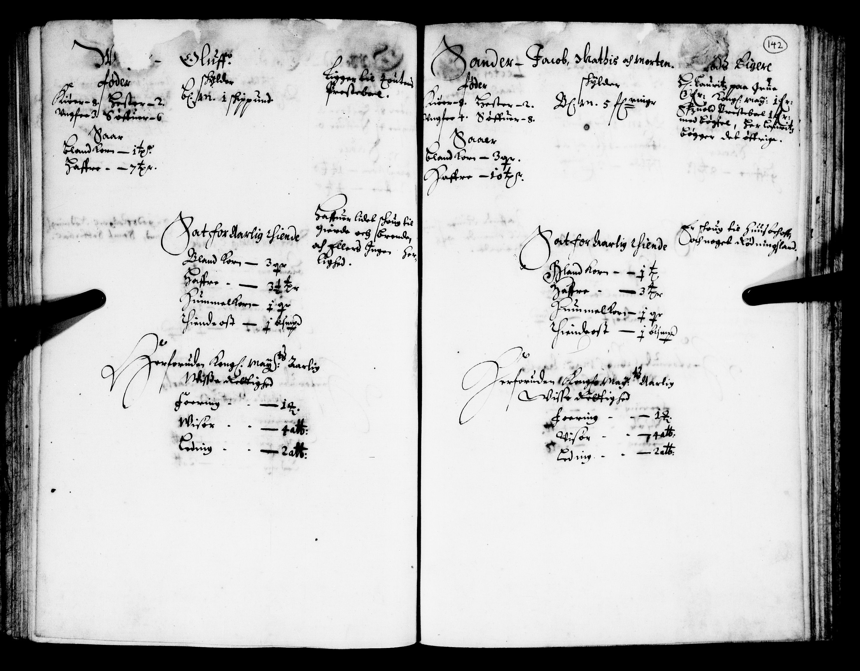 Rentekammeret inntil 1814, Realistisk ordnet avdeling, RA/EA-4070/N/Nb/Nba/L0009: Øvre Romerike fogderi, 1. del, 1665, p. 141b-142a