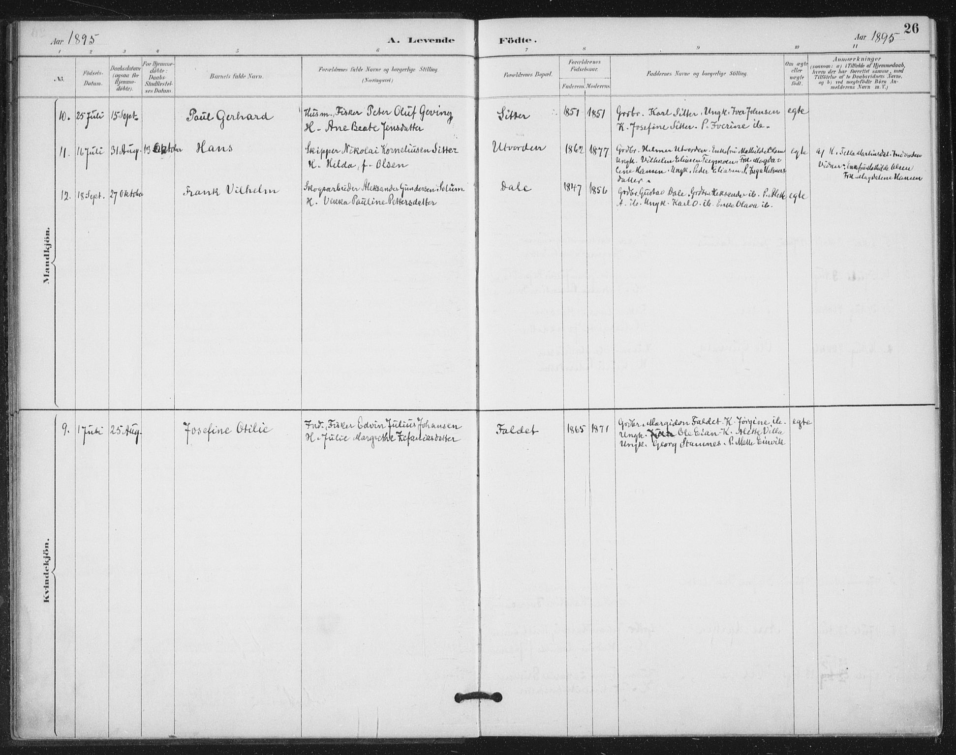 Ministerialprotokoller, klokkerbøker og fødselsregistre - Nord-Trøndelag, SAT/A-1458/772/L0603: Parish register (official) no. 772A01, 1885-1912, p. 26