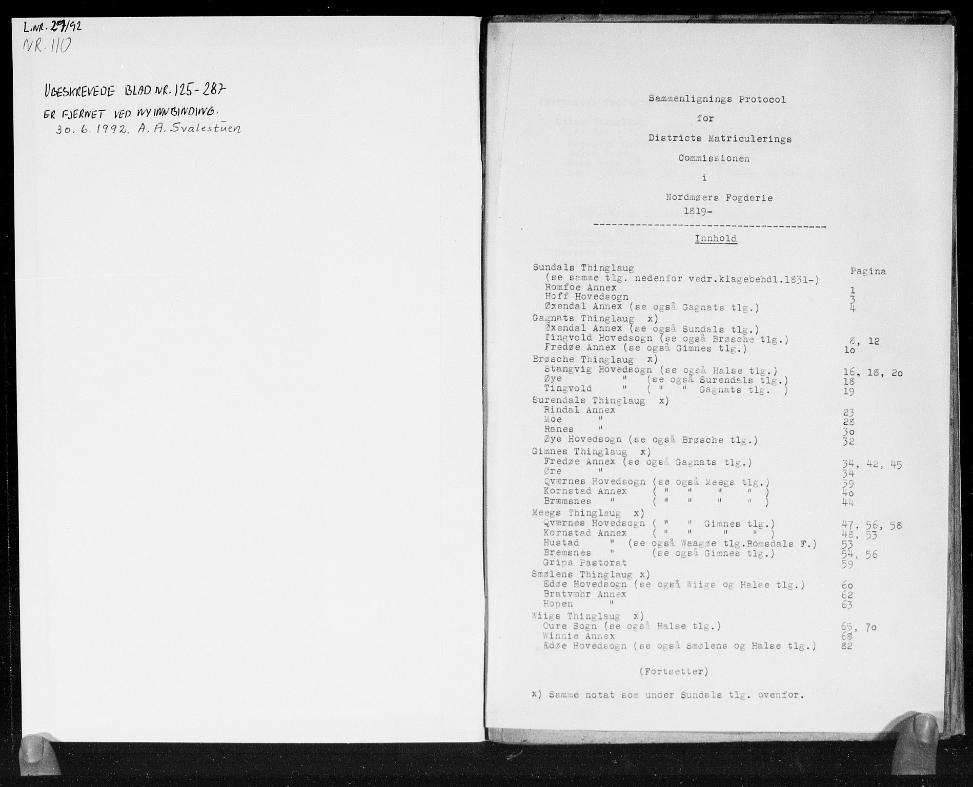 Hovedmatrikkelkommisjonen, RA/S-1529, 1819