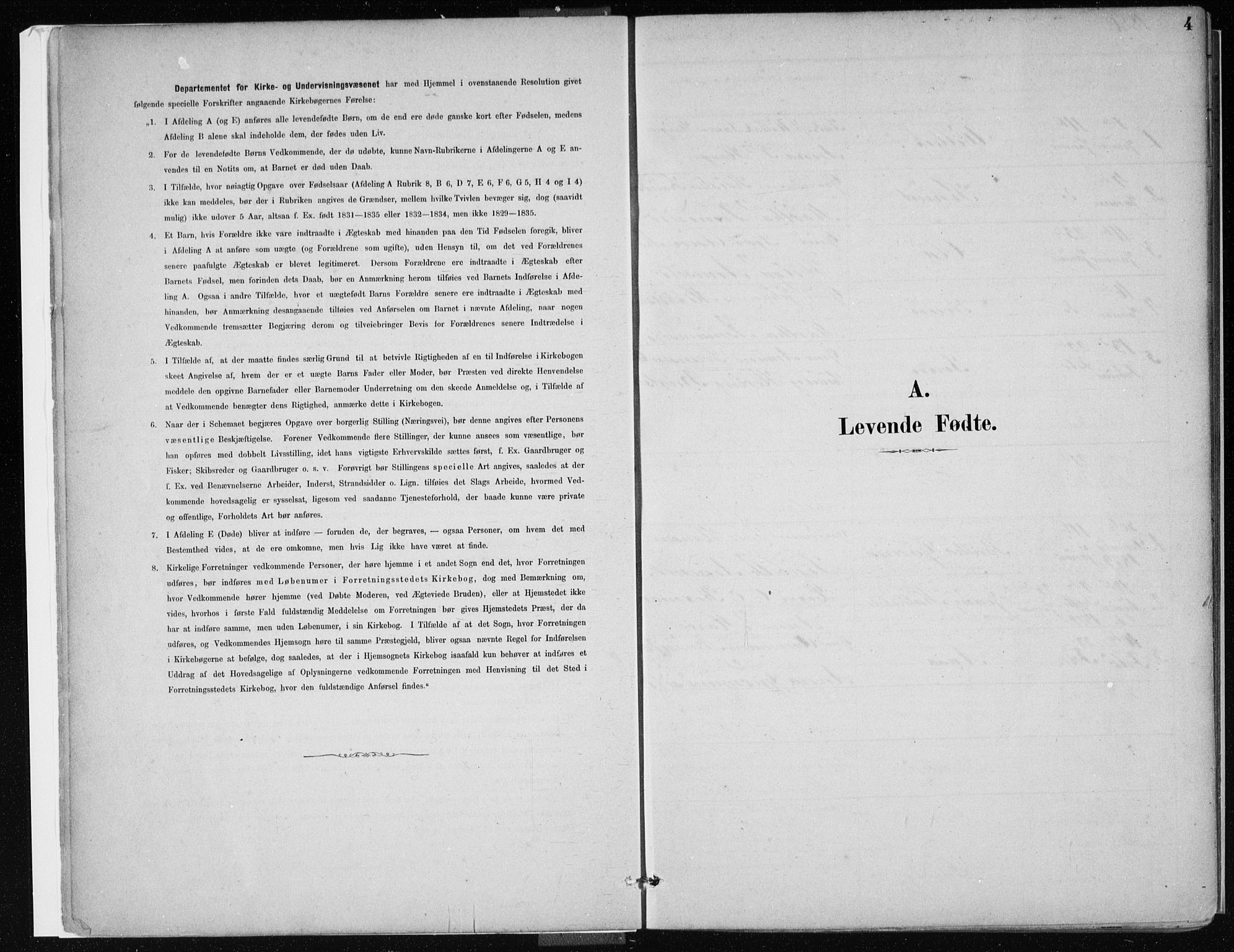 Kvam sokneprestembete, SAB/A-76201/H/Haa: Parish register (official) no. C  1, 1880-1906, p. 4