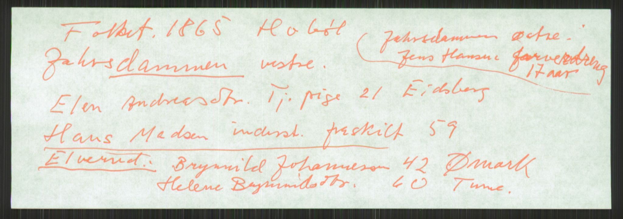 Samlinger til kildeutgivelse, Amerikabrevene, AV/RA-EA-4057/F/L0001: Innlån av ukjent proveniens. Innlån fra Østfold. Innlån fra Oslo: Bratvold - Garborgbrevene II, 1838-1914, p. 189