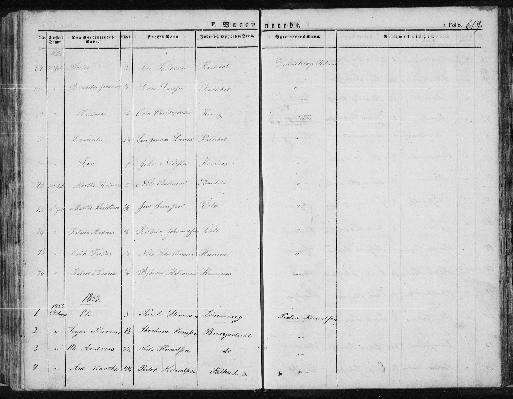 Tysvær sokneprestkontor, AV/SAST-A -101864/H/Ha/Haa/L0001: Parish register (official) no. A 1.2, 1831-1856, p. 619