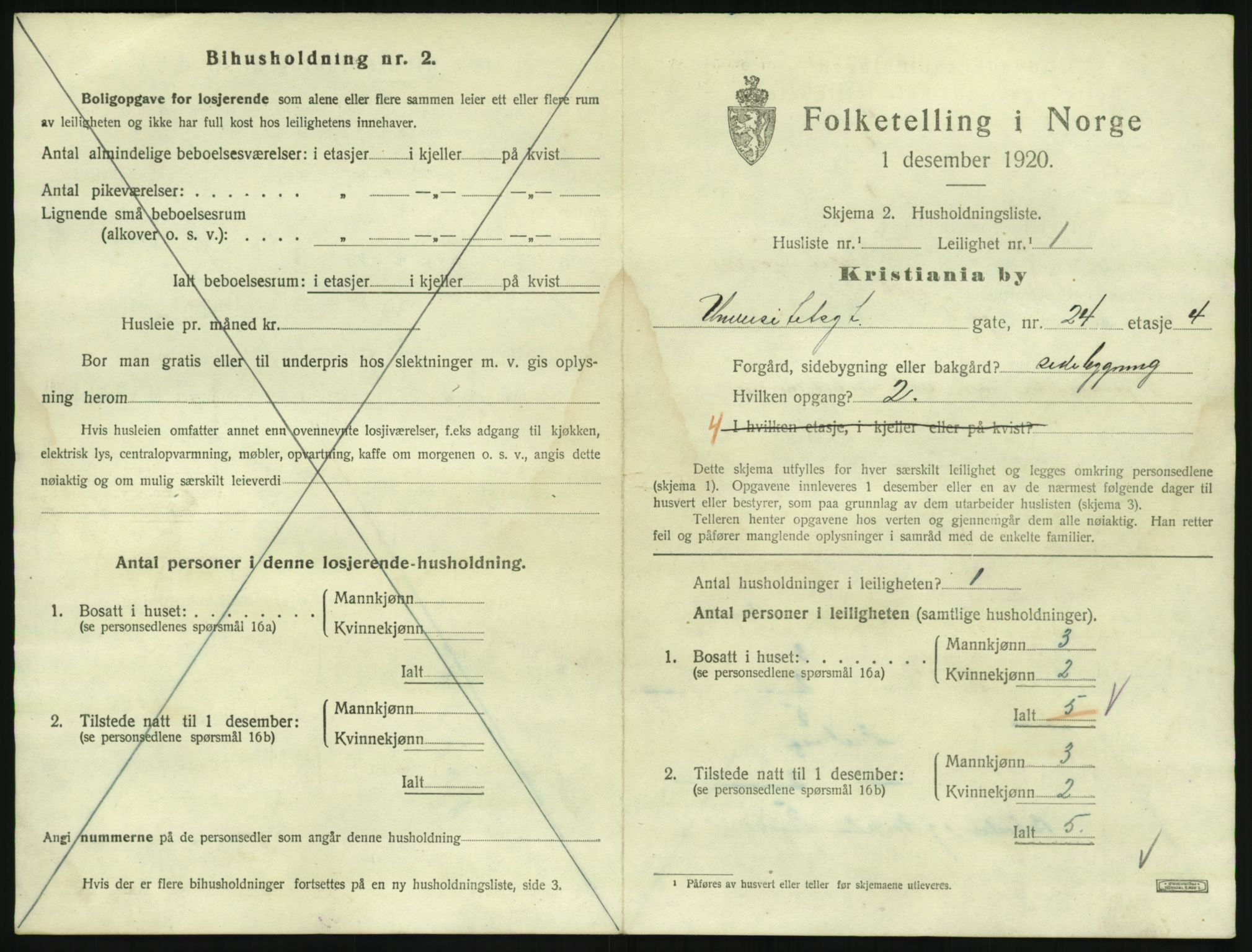 SAO, 1920 census for Kristiania, 1920, p. 123129