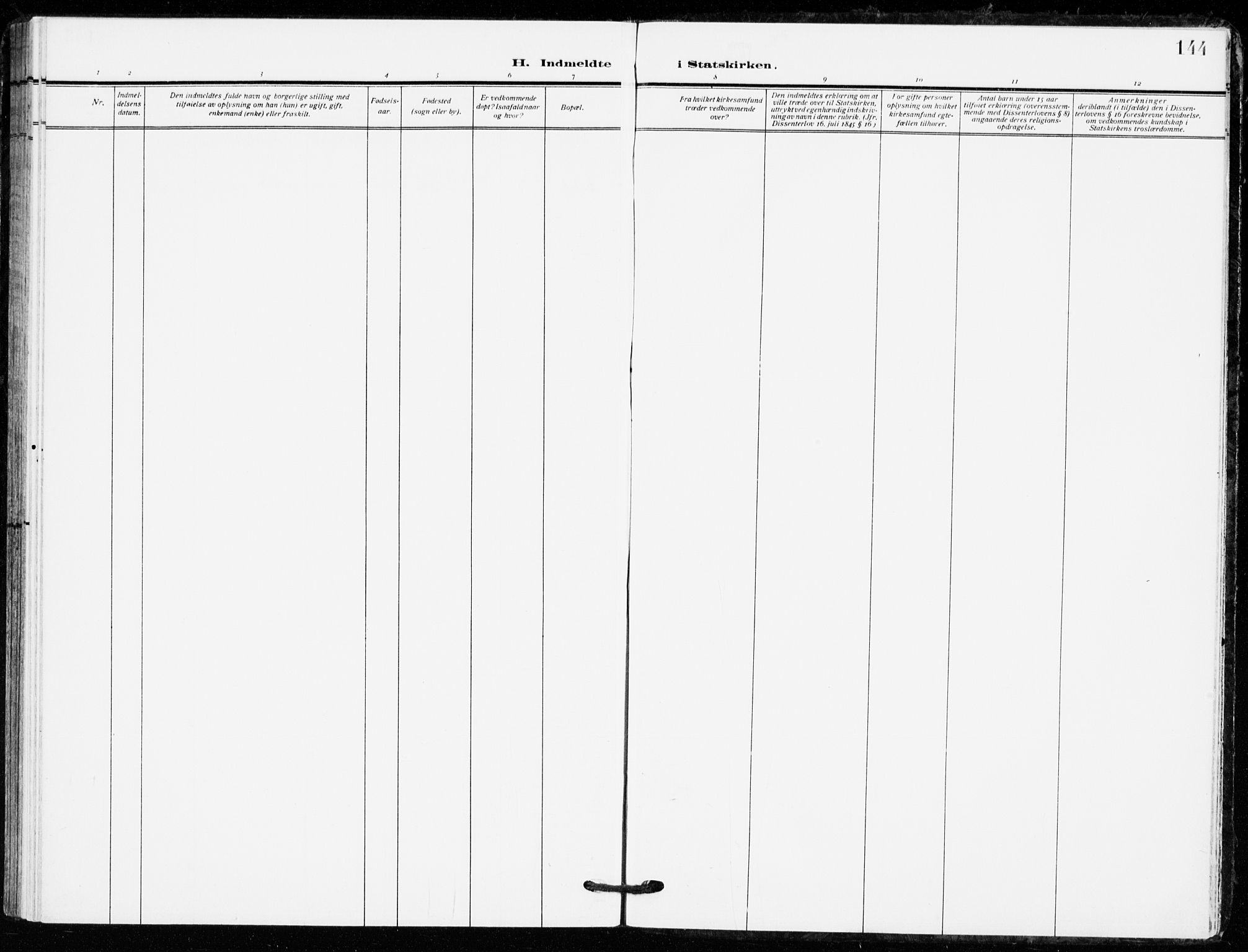 Bø kirkebøker, SAKO/A-257/F/Fa/L0013: Parish register (official) no. 13, 1909-1921, p. 144